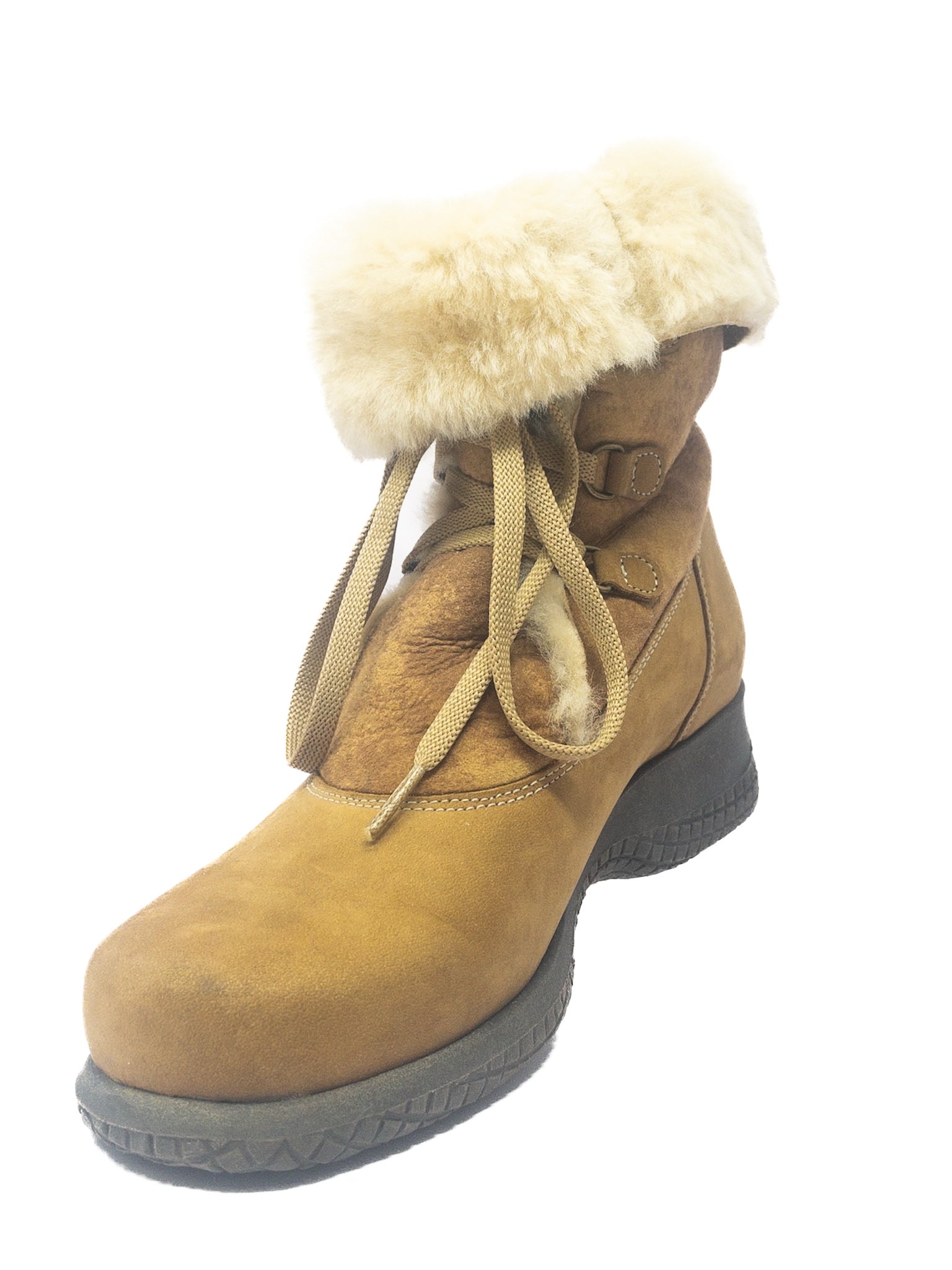 La Canadienne Camel Lace up Suede 8.5 Boots