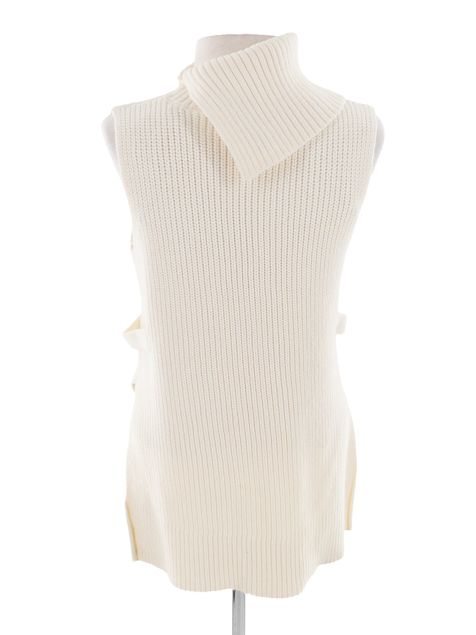 Anthropologie Cream Cowl Neck Viscose Size XS Sweaters