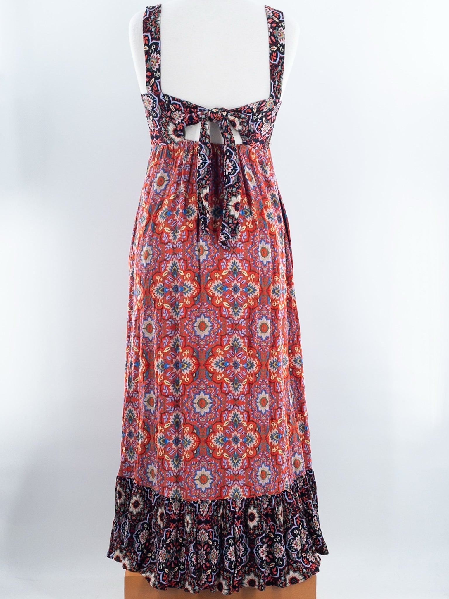 Boden Black Multi Floral Viscose Sleeveless Size 6 Maxi