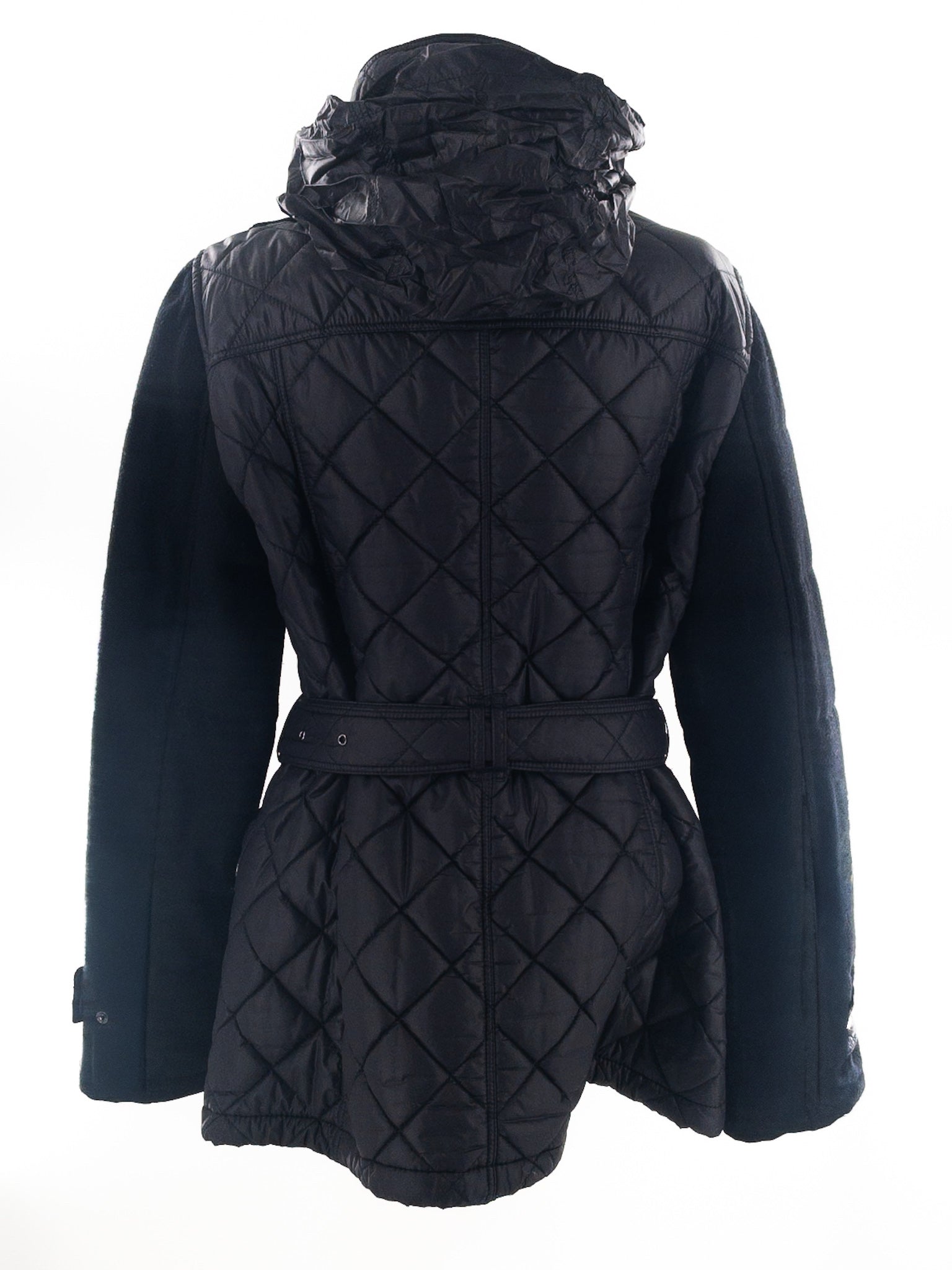 Burberry Black Quilt Nylon/Wool Size XL Jacket