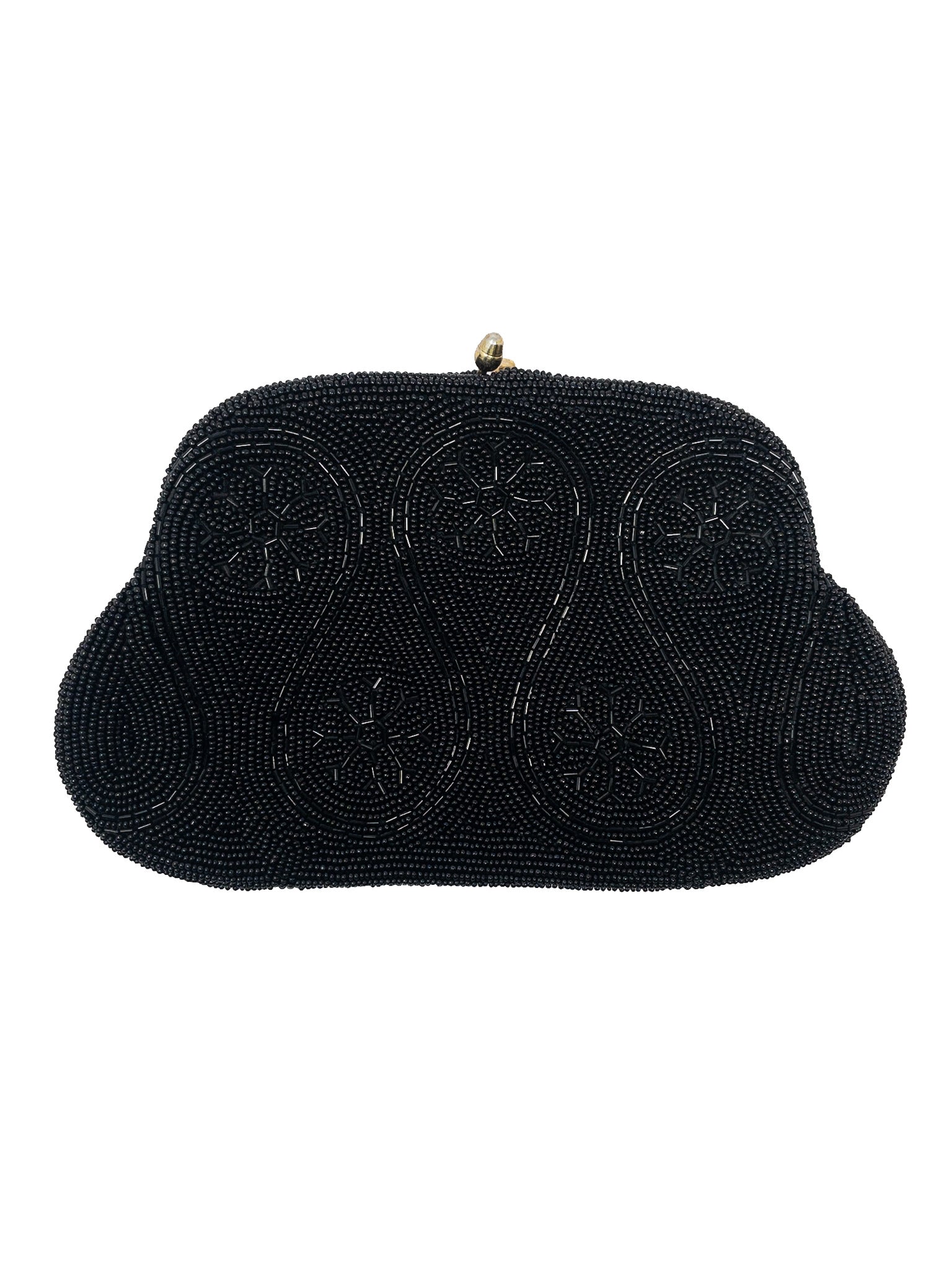Black Beaded Nylon Purse
