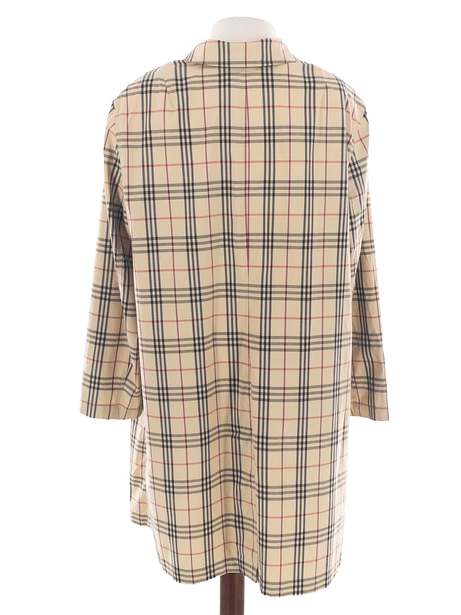 Hana by Tamutso Camel Black Plaid Cotton Blend Size XS Jacket