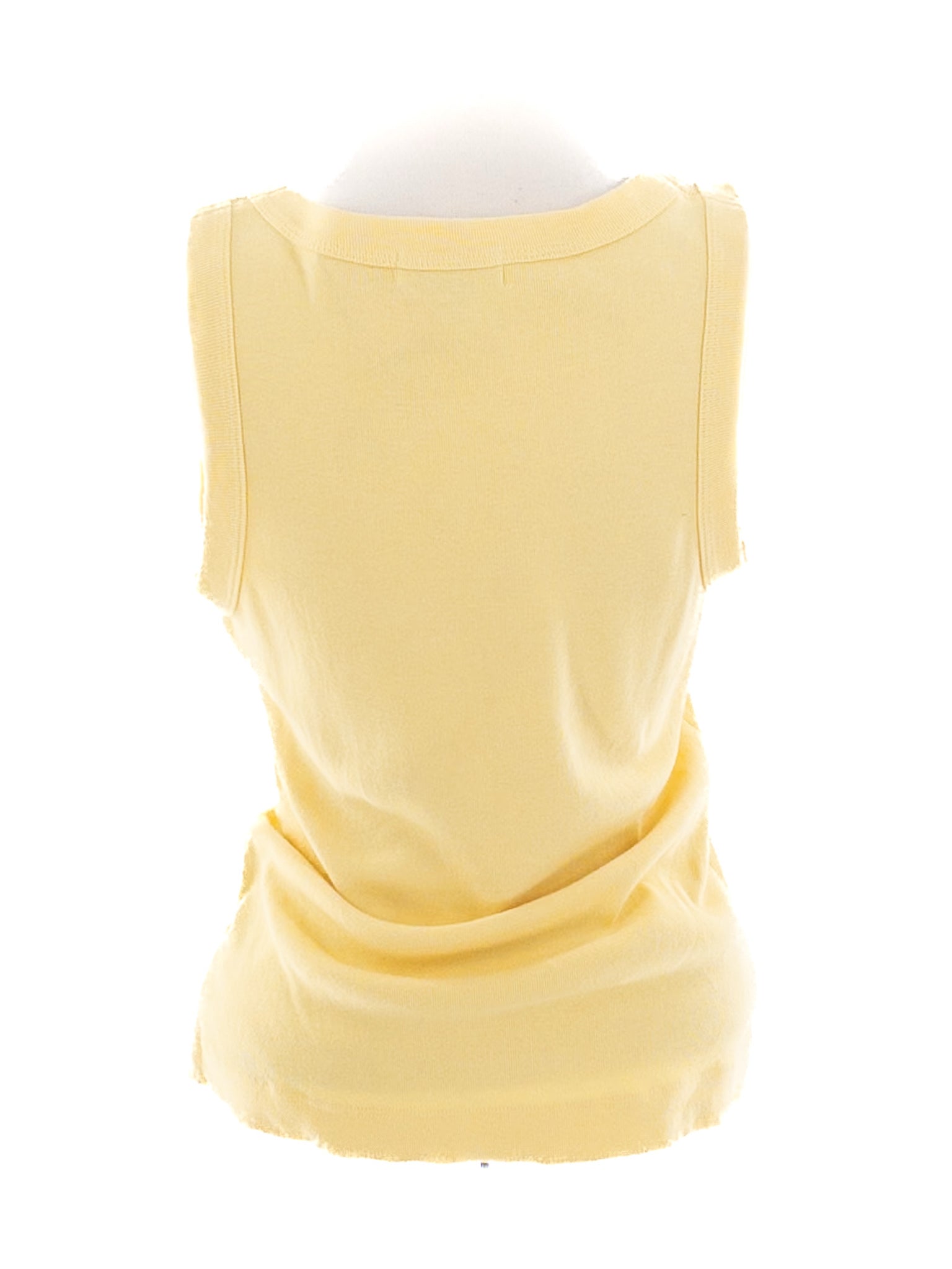 Michael Stars Yellow V Neck Cotton Sleeveless Size M T Shirt