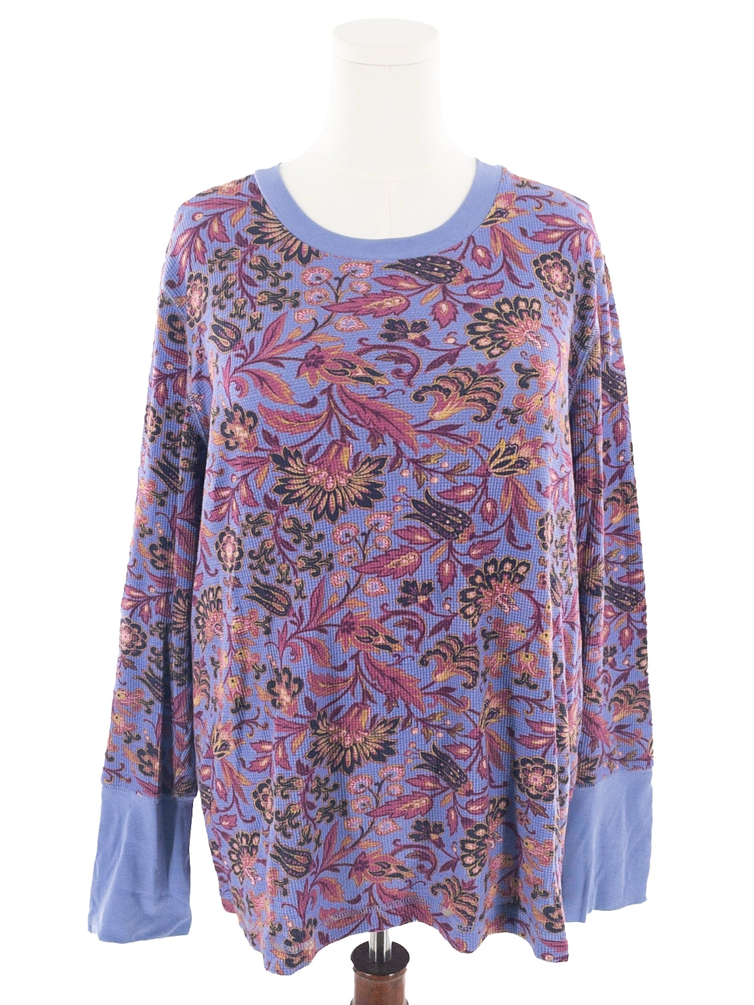 Sundance Lavender Waffle Cotton Blend Long Sleeve Size XXL T Shirt