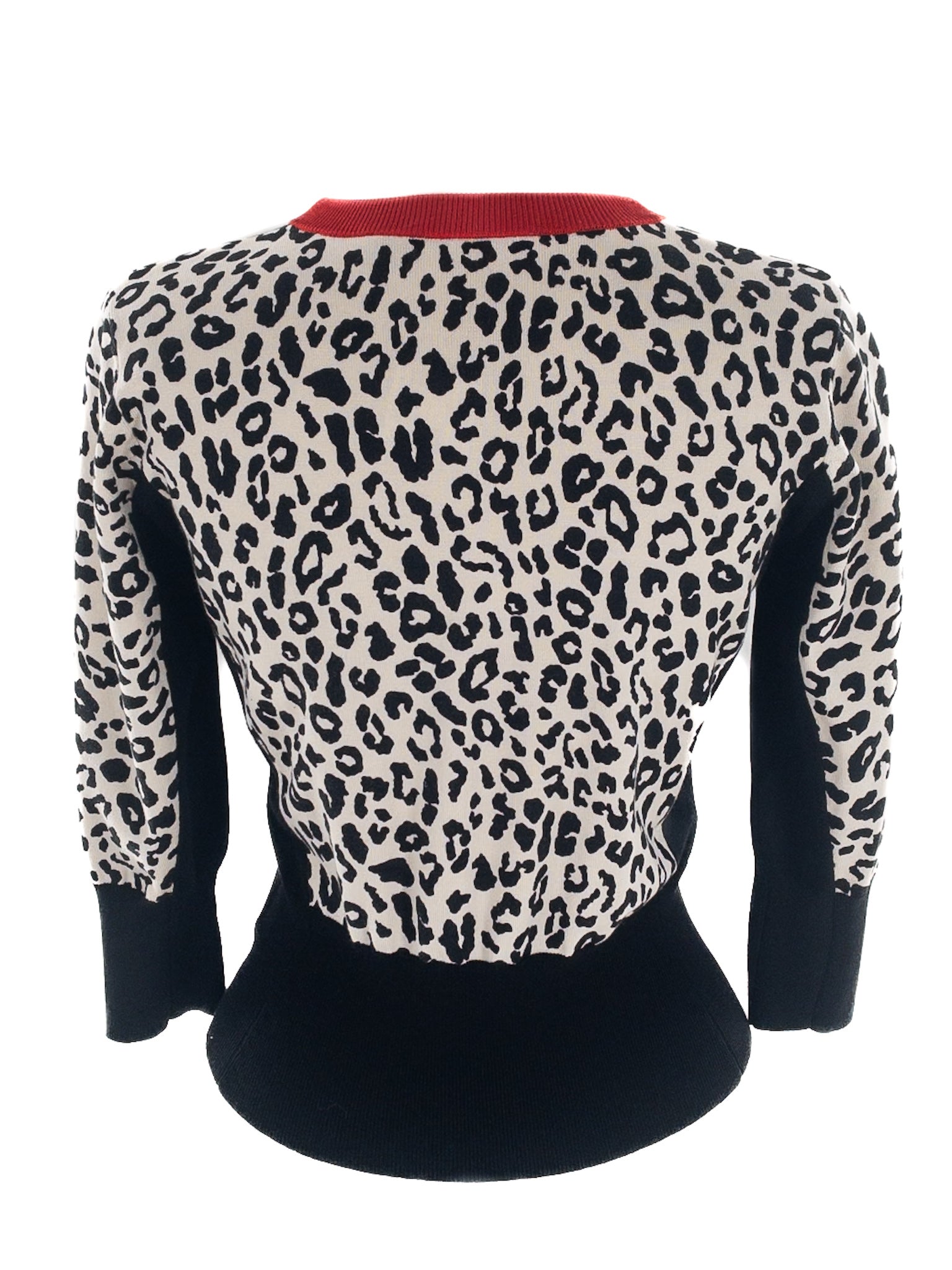 Carlisle Multi-Color Animal Print Silk Blend Size S Cardigan