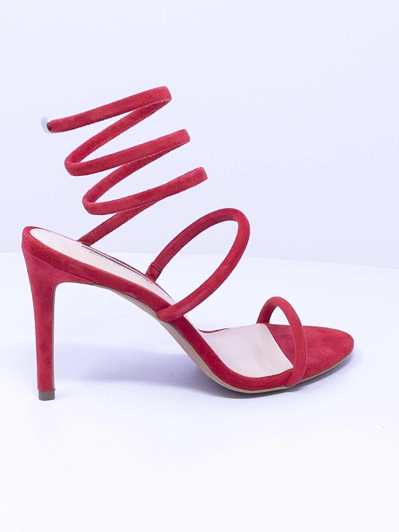 Avec Les Filles Raspberry Strappy Suede 7.5 Shoes