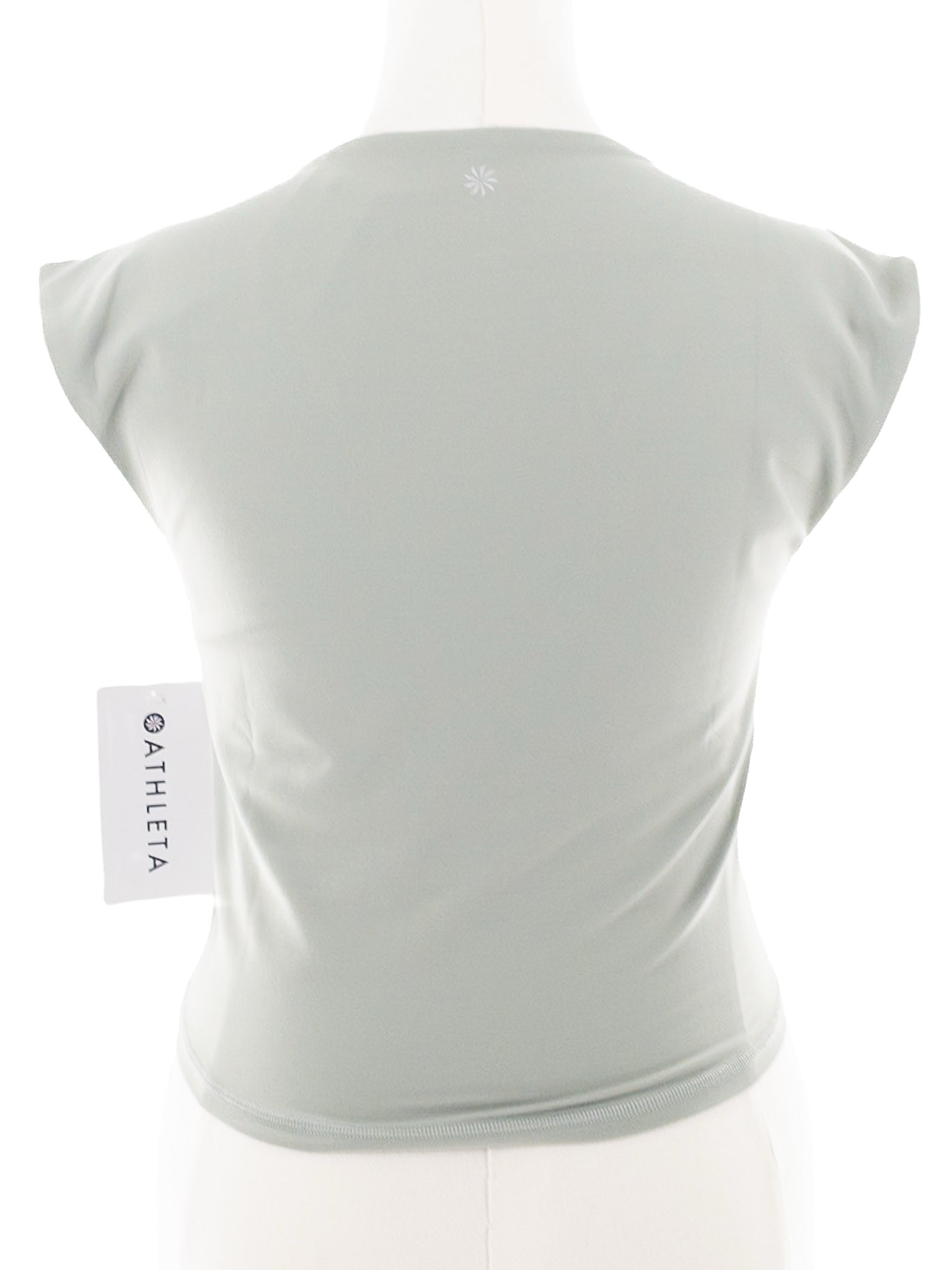 Athleta Seafoam V Neck Stretch Cap Sleeve Size L T Shirt