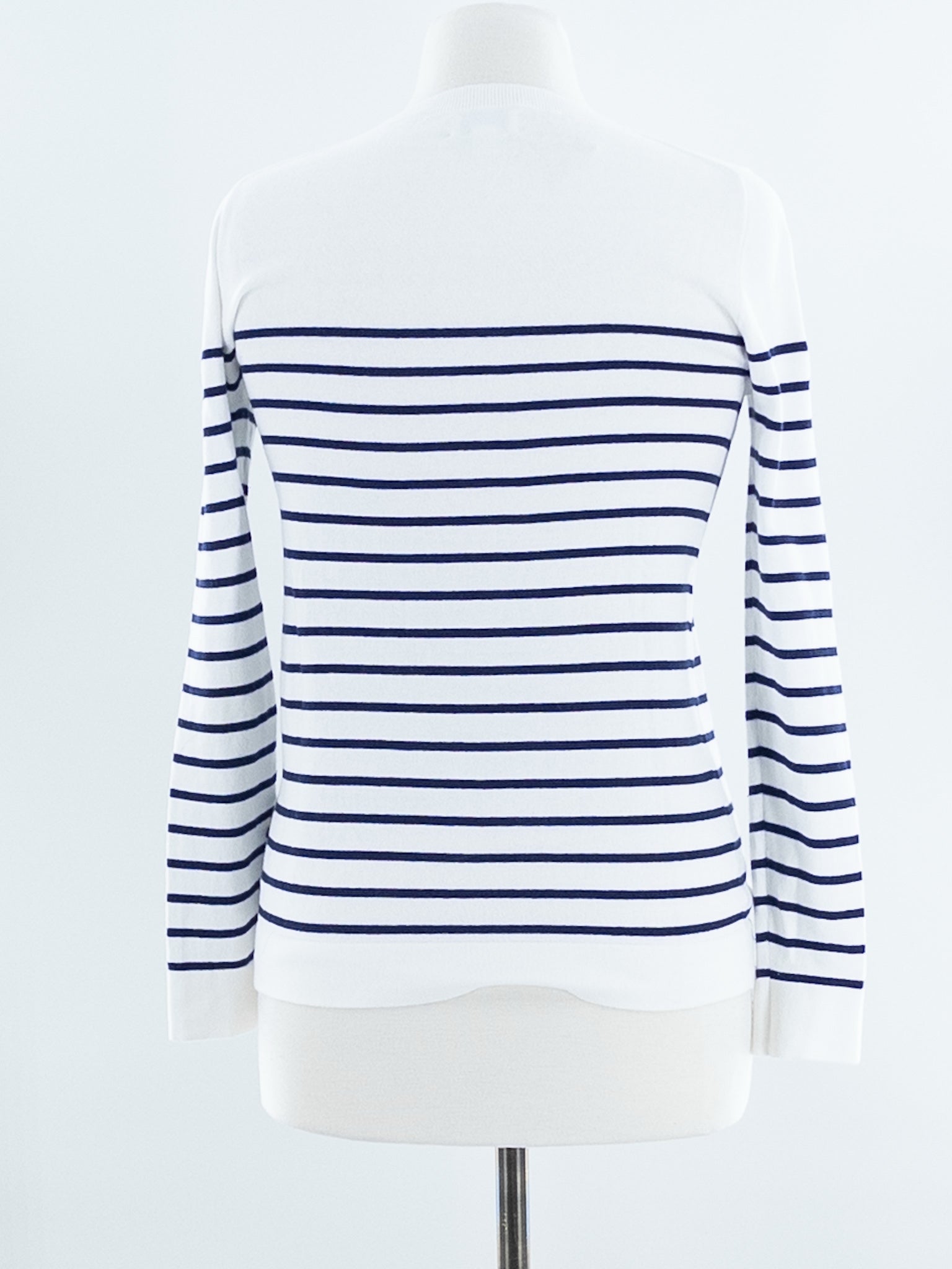 J Crew White Black Stripe Cotton Size XS Sweaters