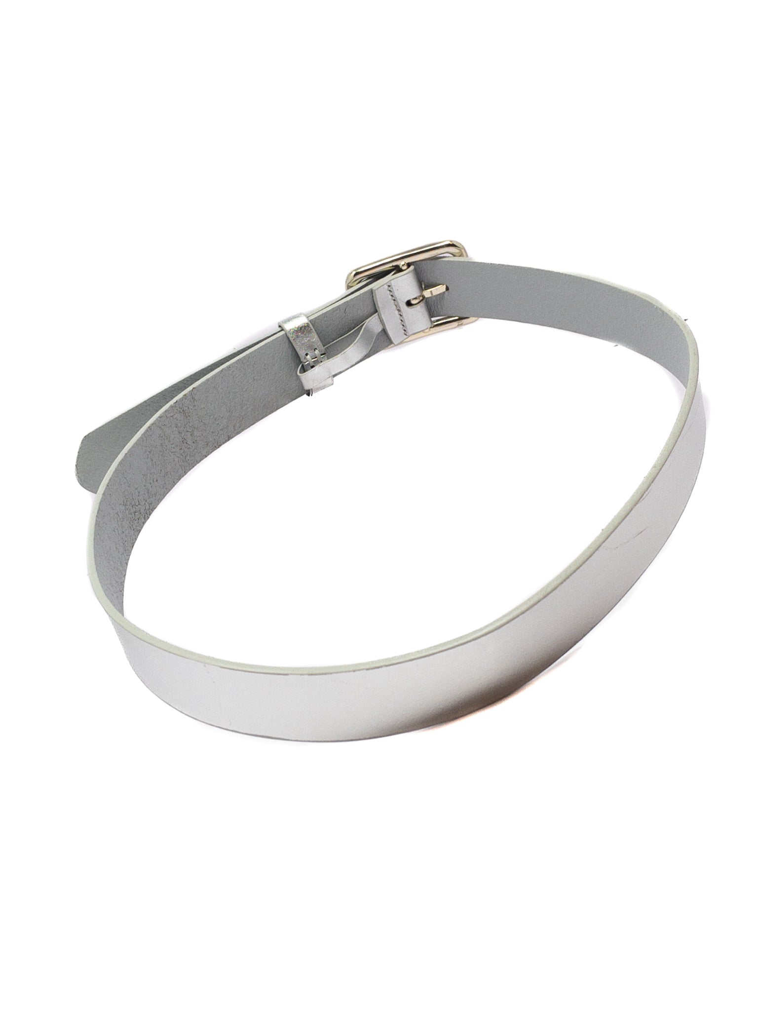 Anthropologie Silver Leather Belts