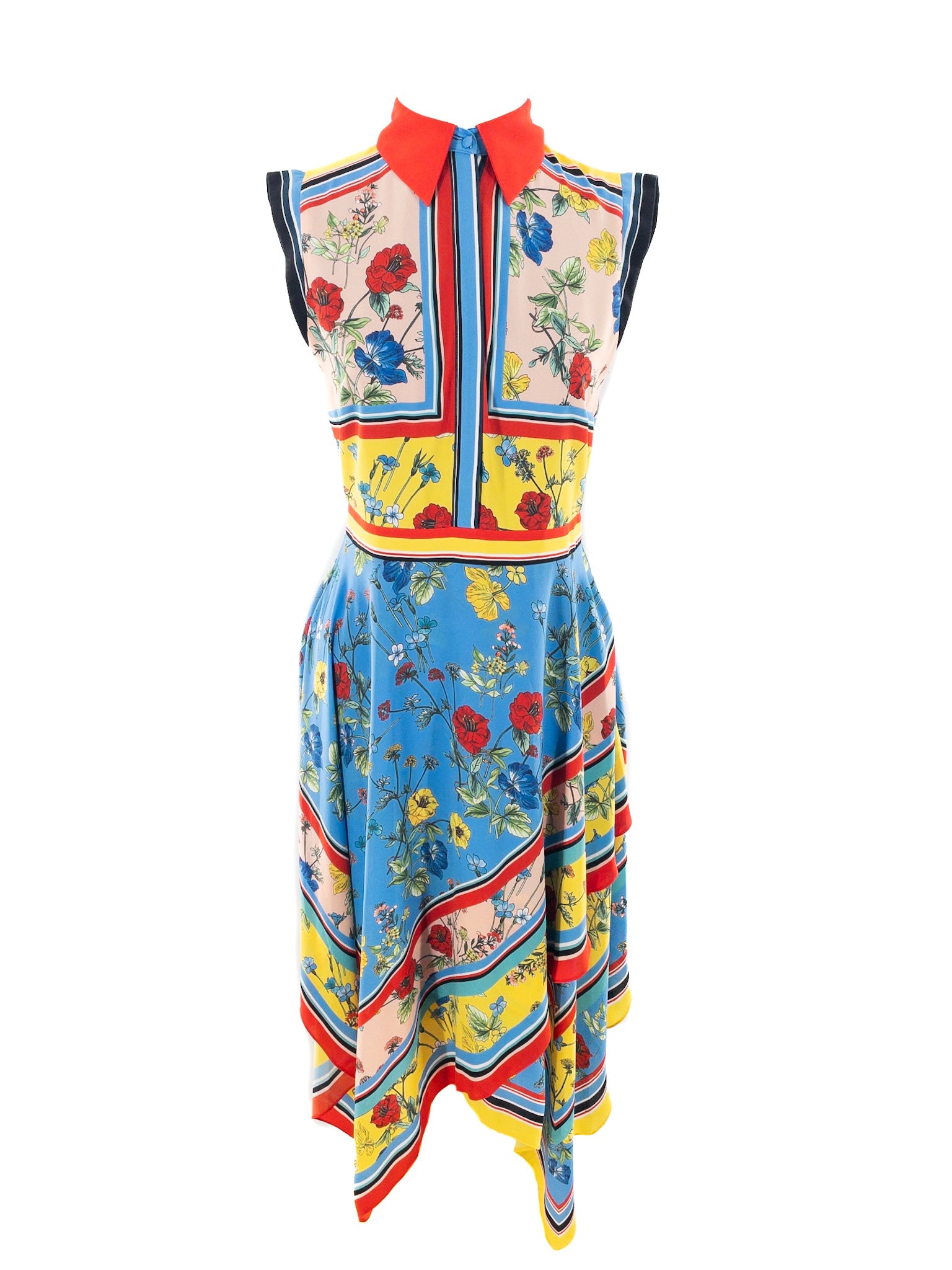 Alice & Olive Multi-Color Floral Polyester Sleeveless Size 4 Dress