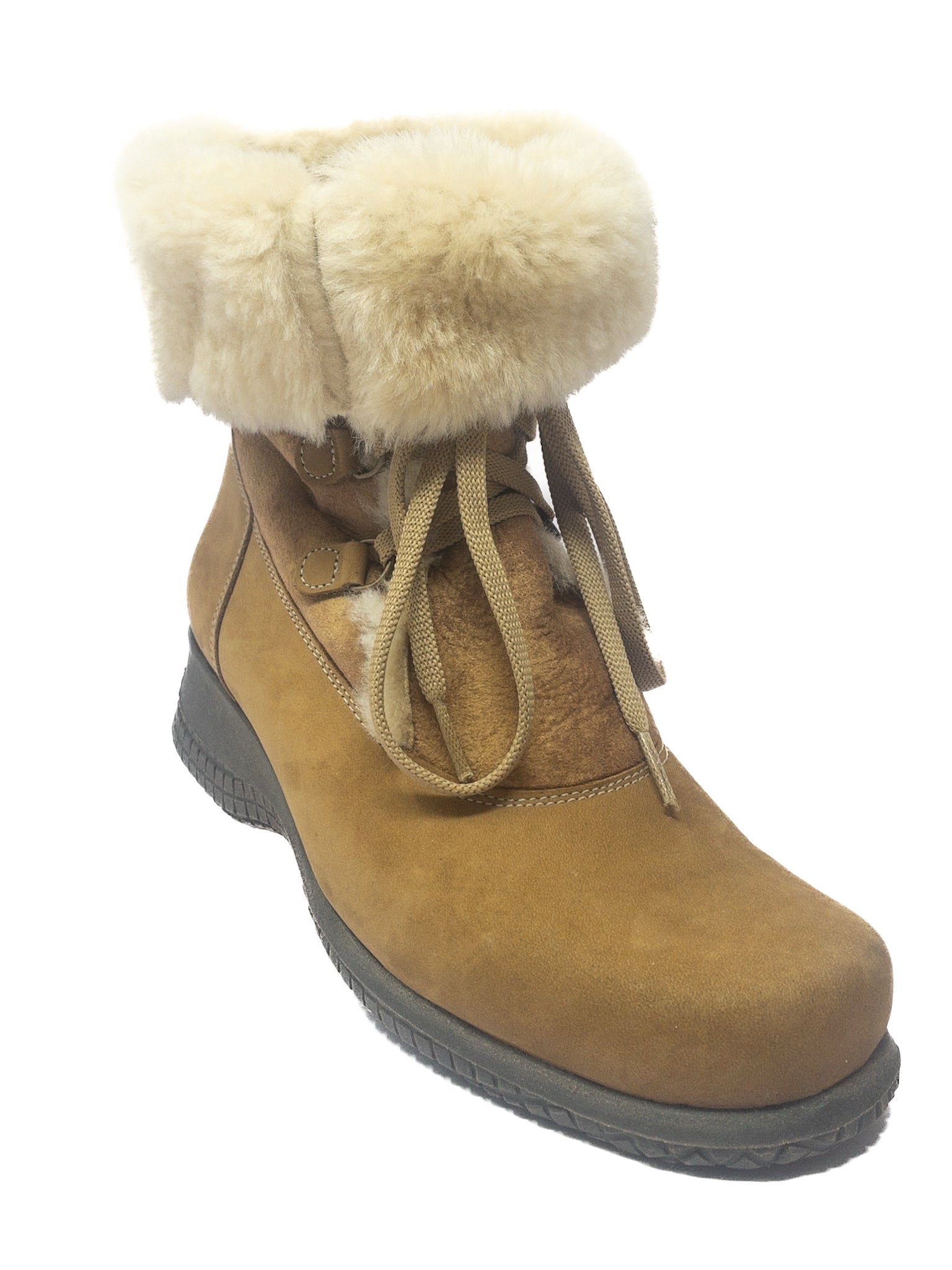 La Canadienne Camel Lace up Suede 8.5 Boots
