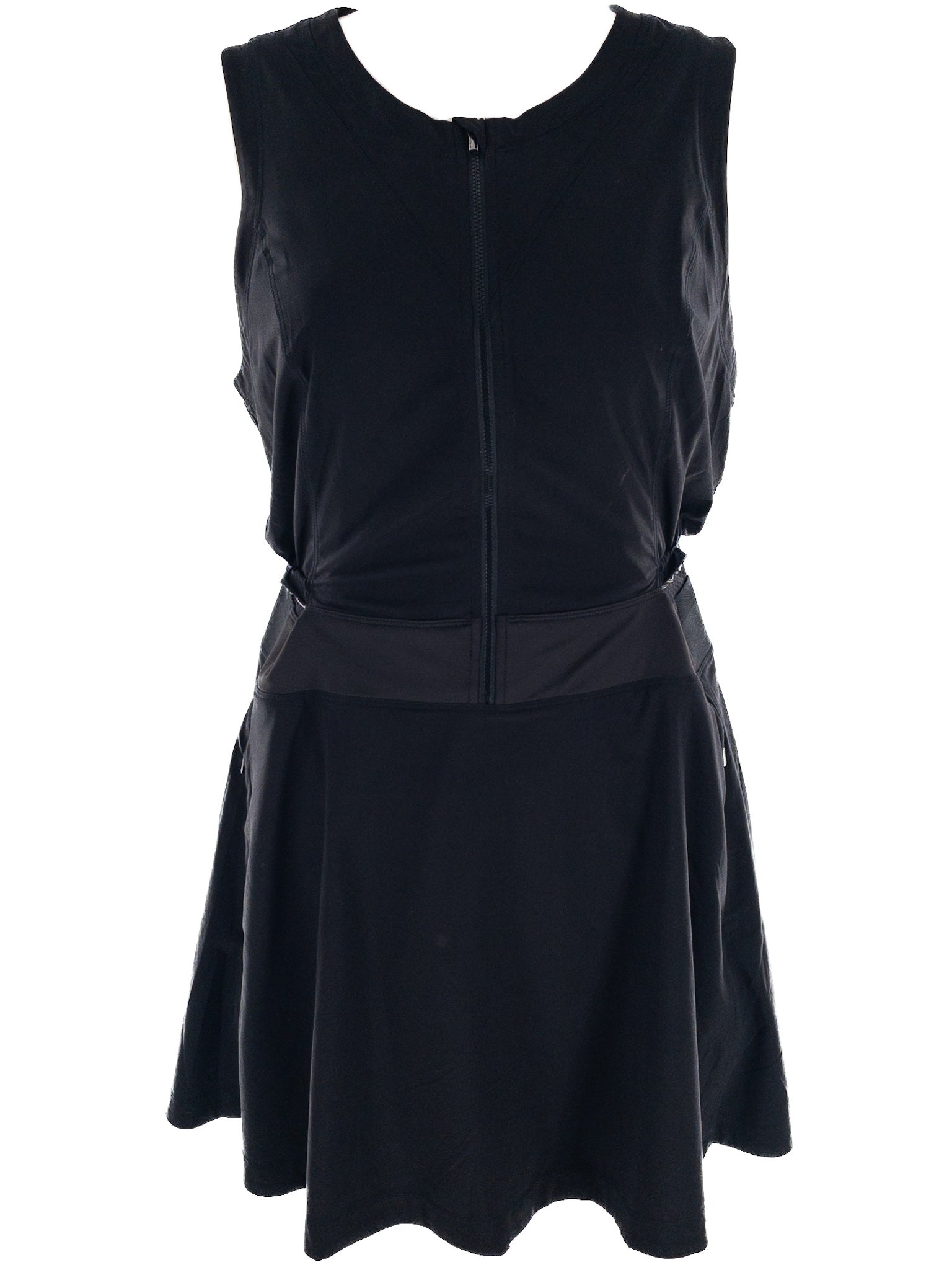 Athleta Black Polyester Blend Sleeveless Size 16 Dress