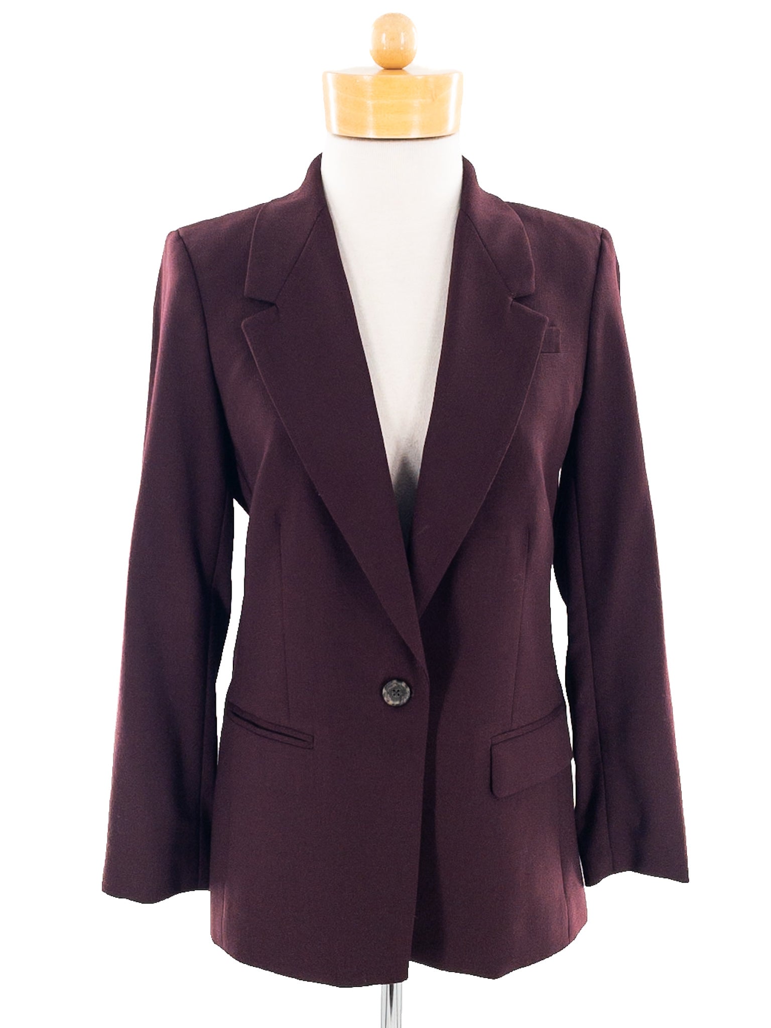 J Crew Wine Wool Blend Size 4 Blazer