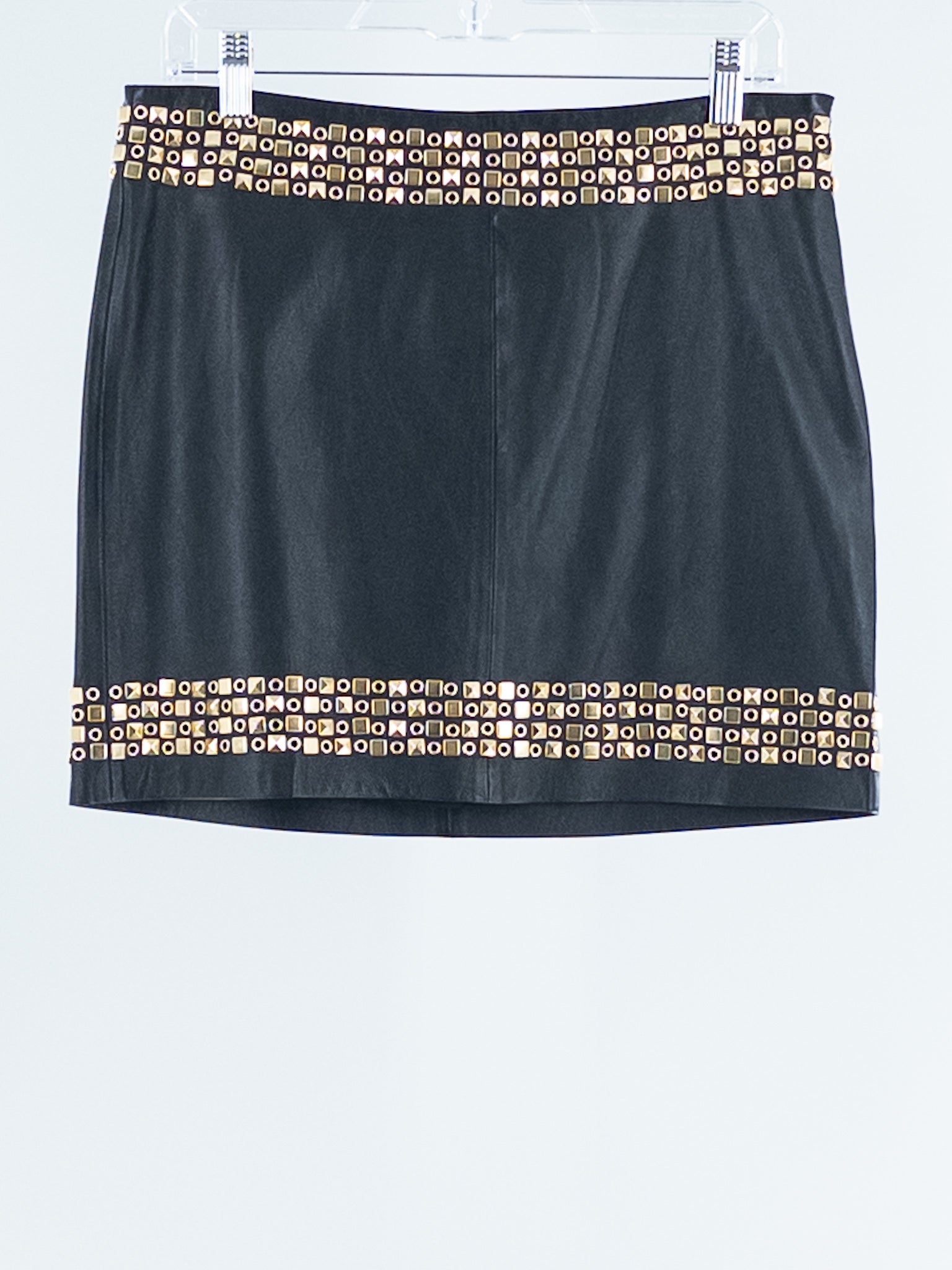 Tory Burch Black Studded Leather Size 8 Skirt