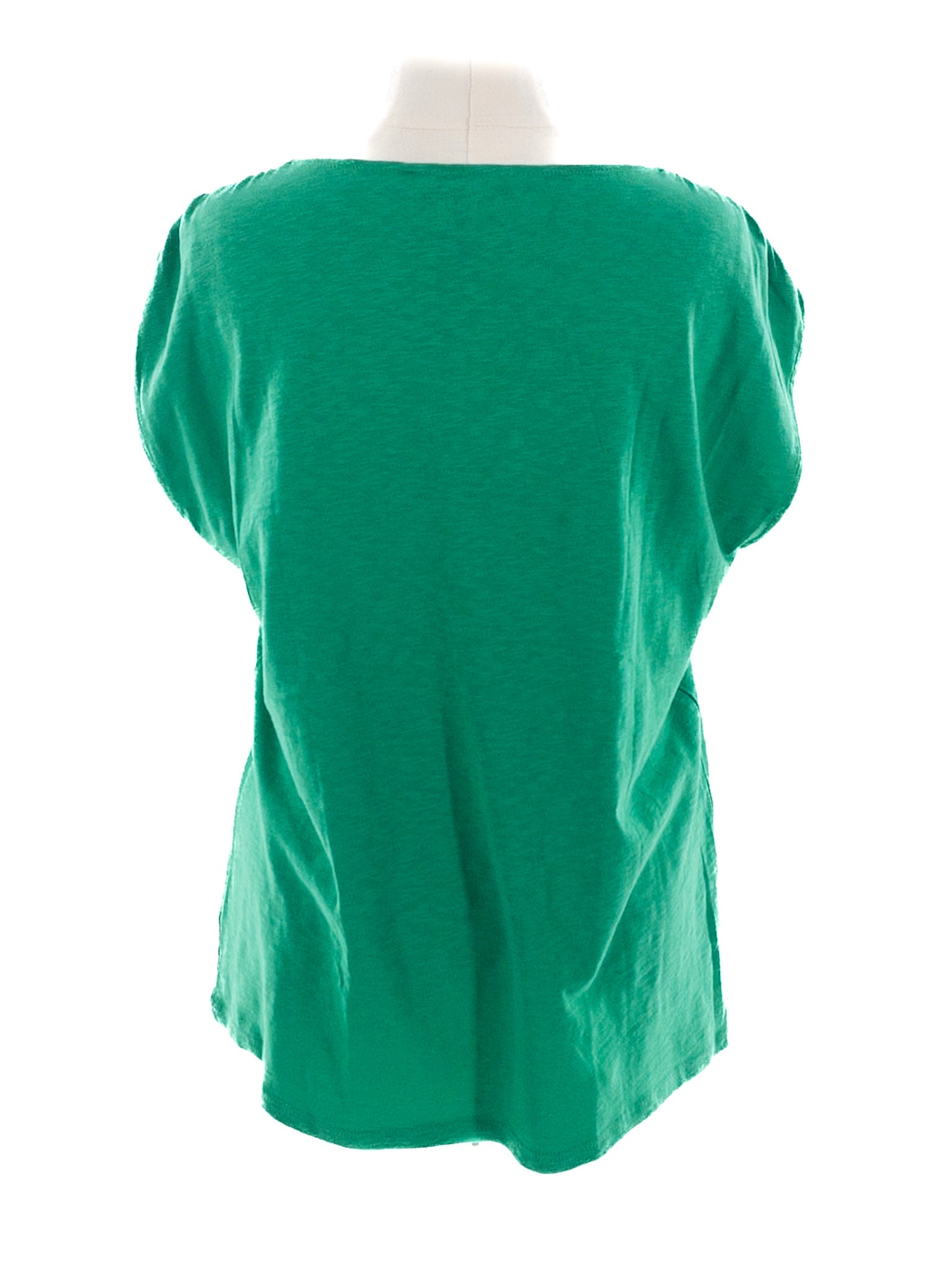 Talbots Green Lace up Cotton Sleeveless Size 1X T Shirt