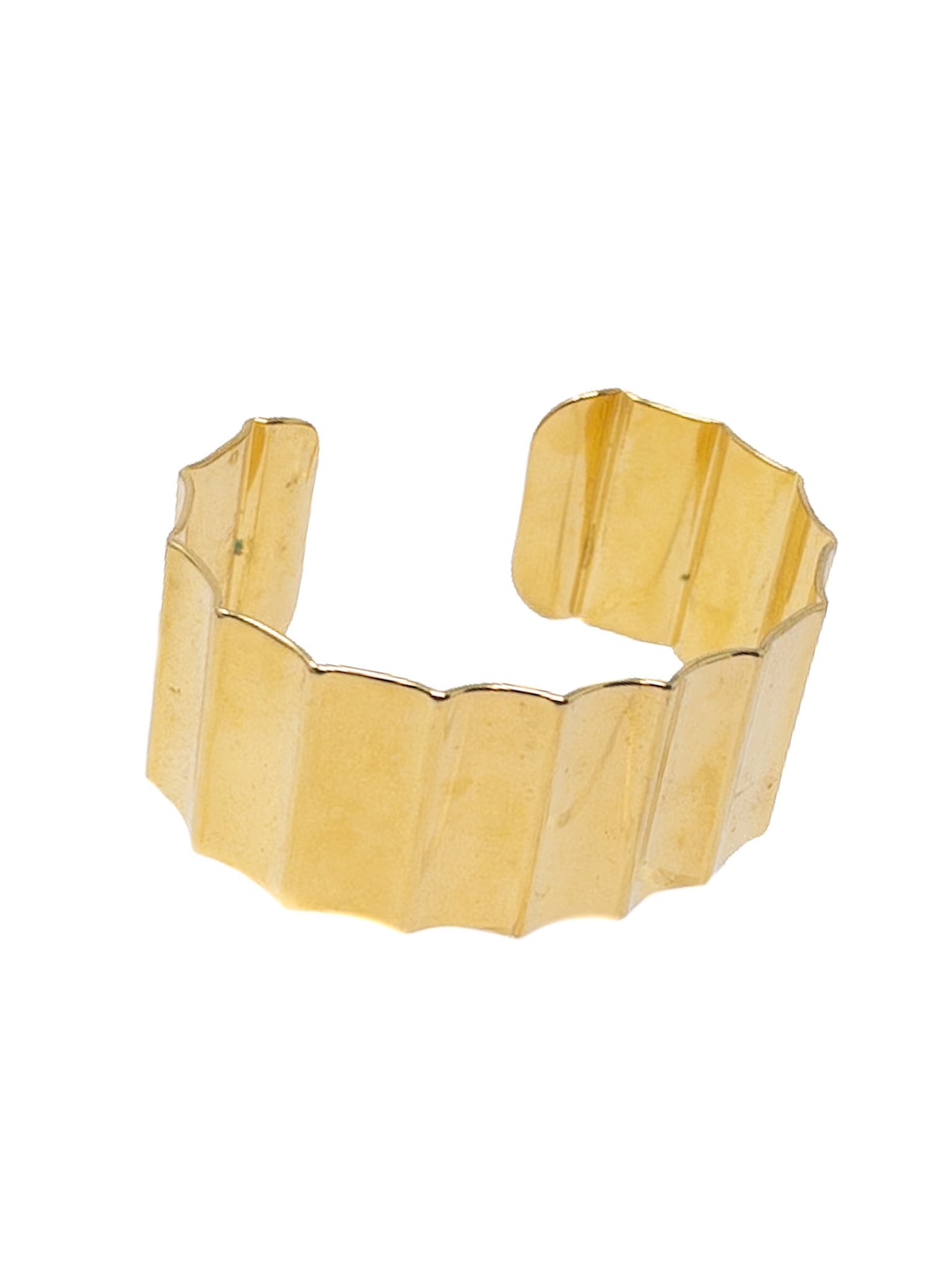 Gold Ribbed Bracelets