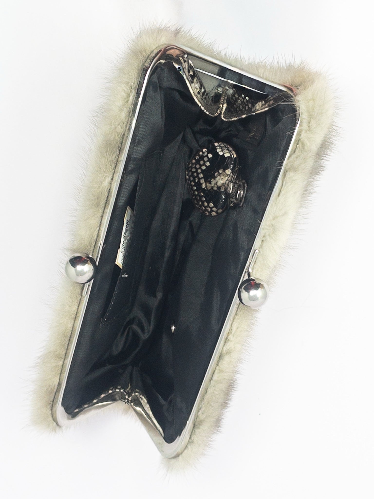 That Touch of Mink Gray Fur Purse