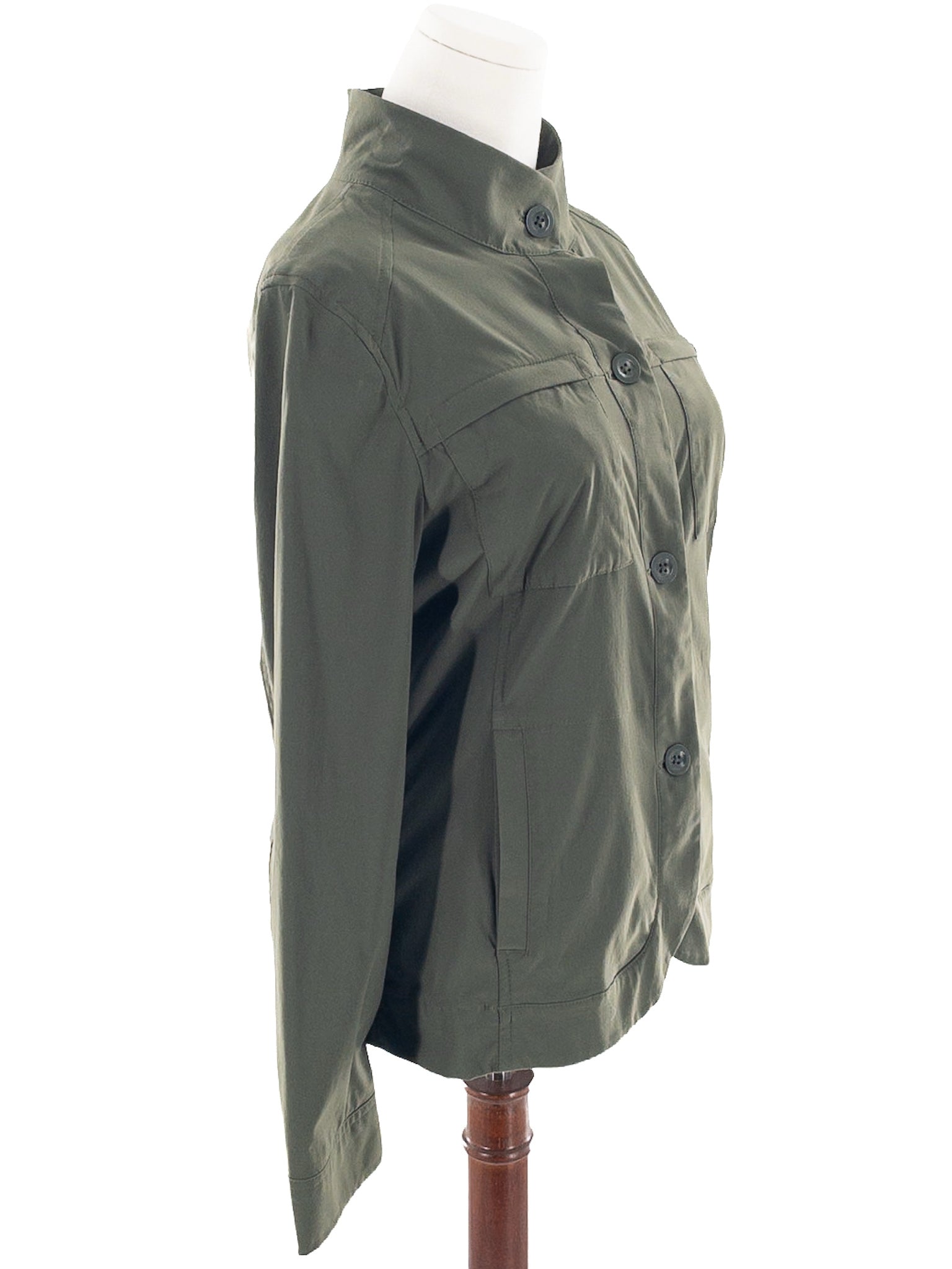 Eddie Bauer Forest Green Zip Polyester Blend Size 12 Jacket