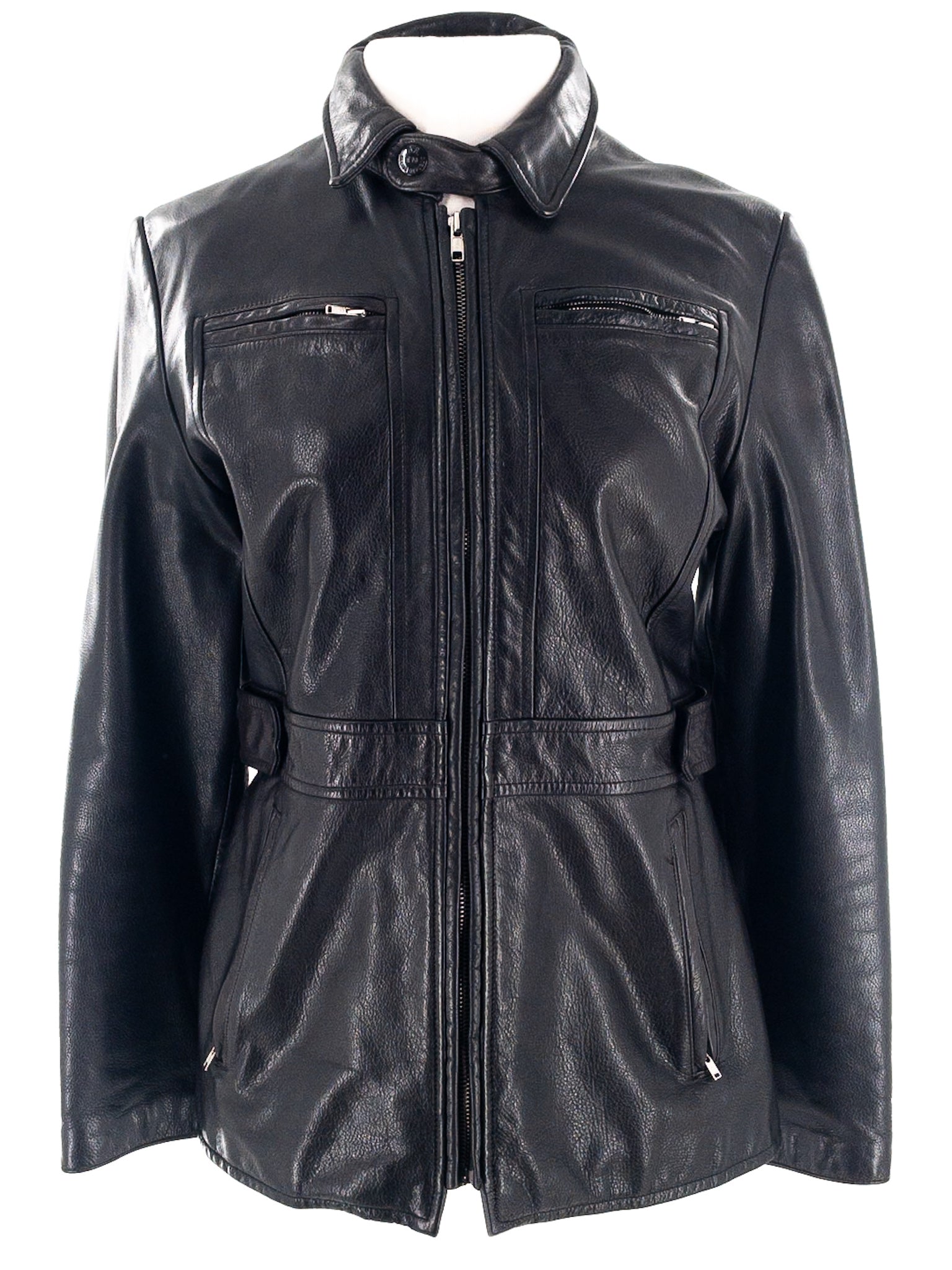 Banana Republic Brown Zip Leather Size S Jacket