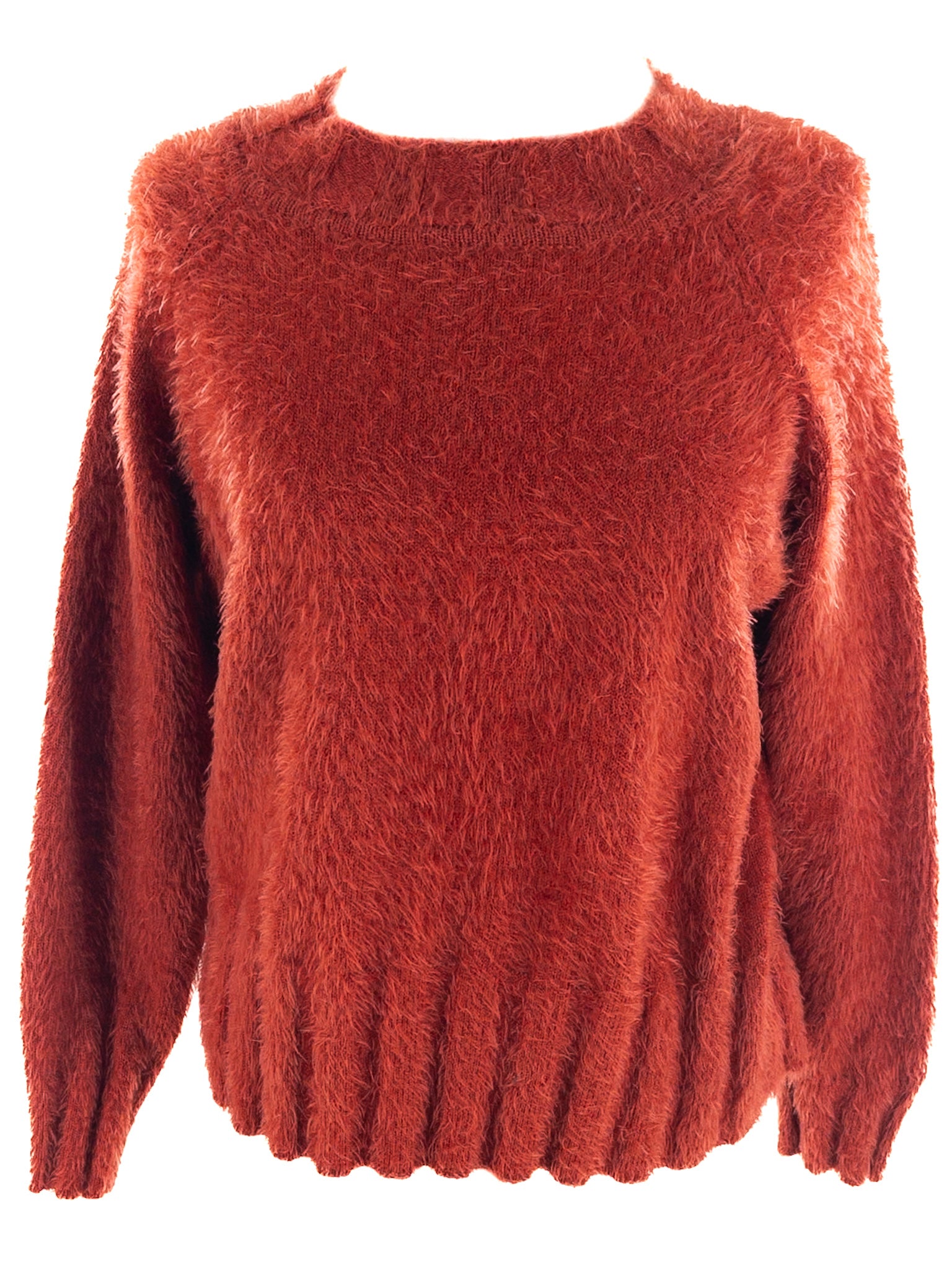 Knot Sisters Brick Eyelash Polyester Blend Size S Sweaters