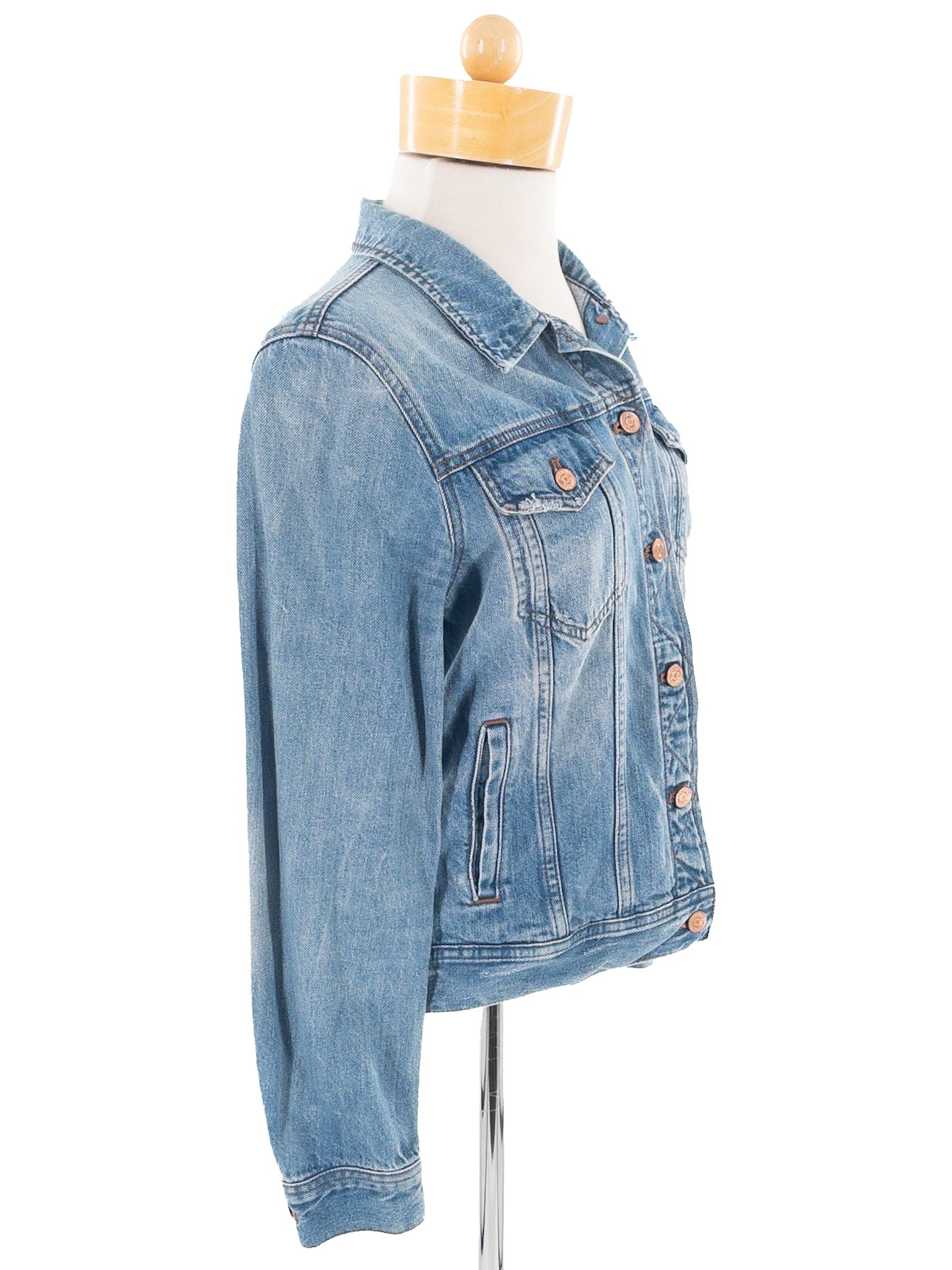 J Crew Blue Washed Denim Size M Jacket