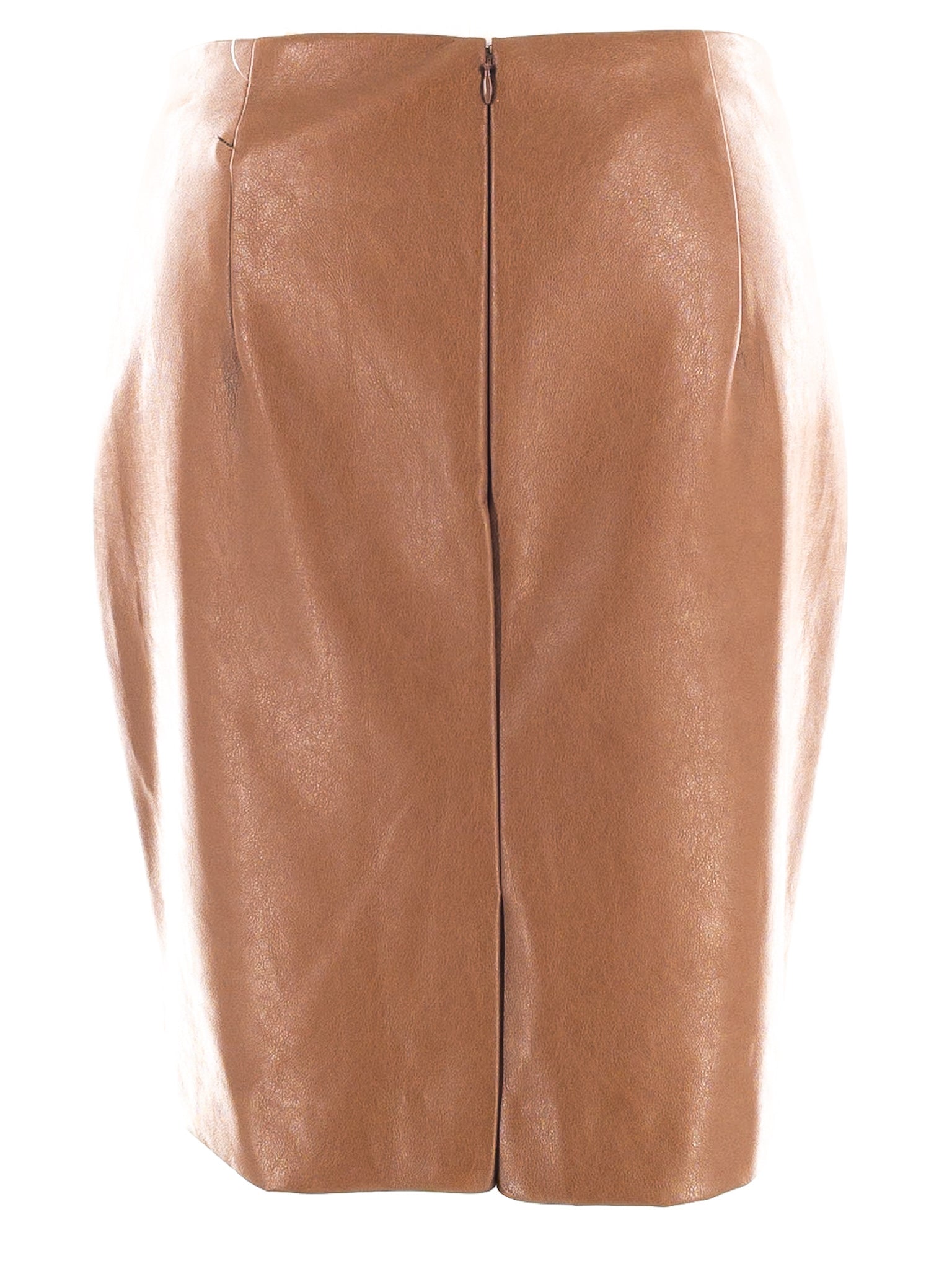 J Crew Caramel Vegan Leather Size 14 Skirt