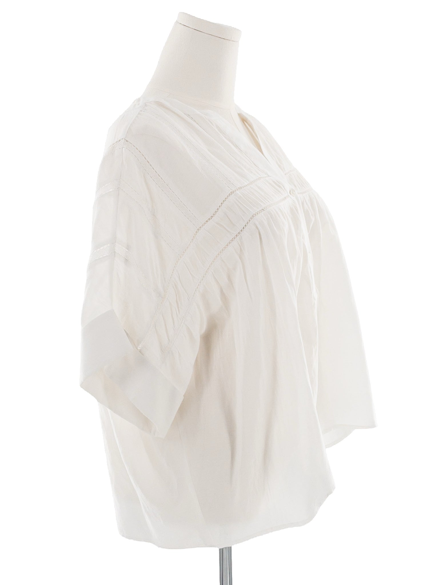 Madewell White Eyelet Short Sleeve Size XL Blouse