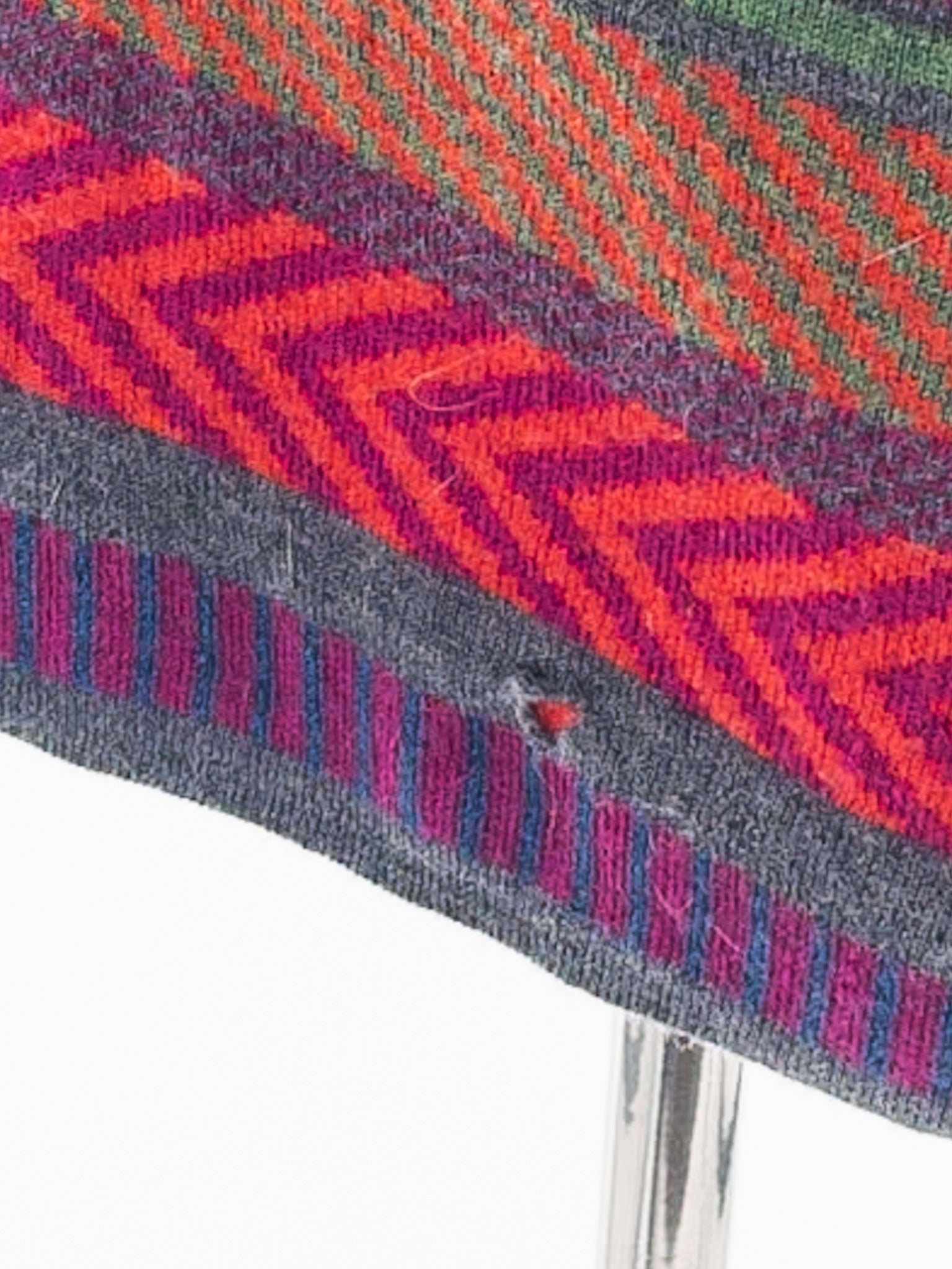 Krimson Klover Fuschia Stripe Wool Stretch Size L Skirt