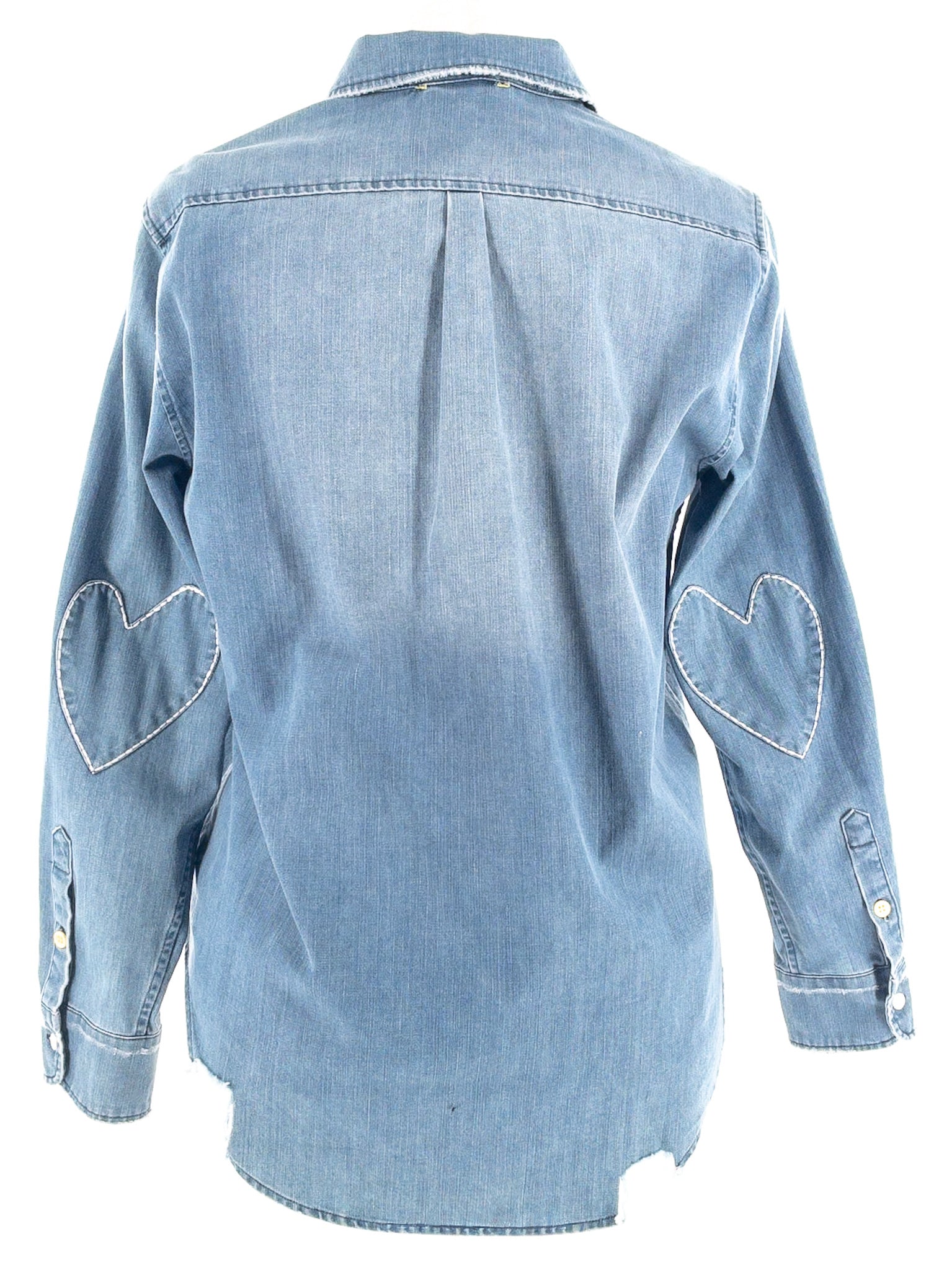 Kerri Rosenthal Blue Stitch Chambray Long Sleeve Size M Blouse