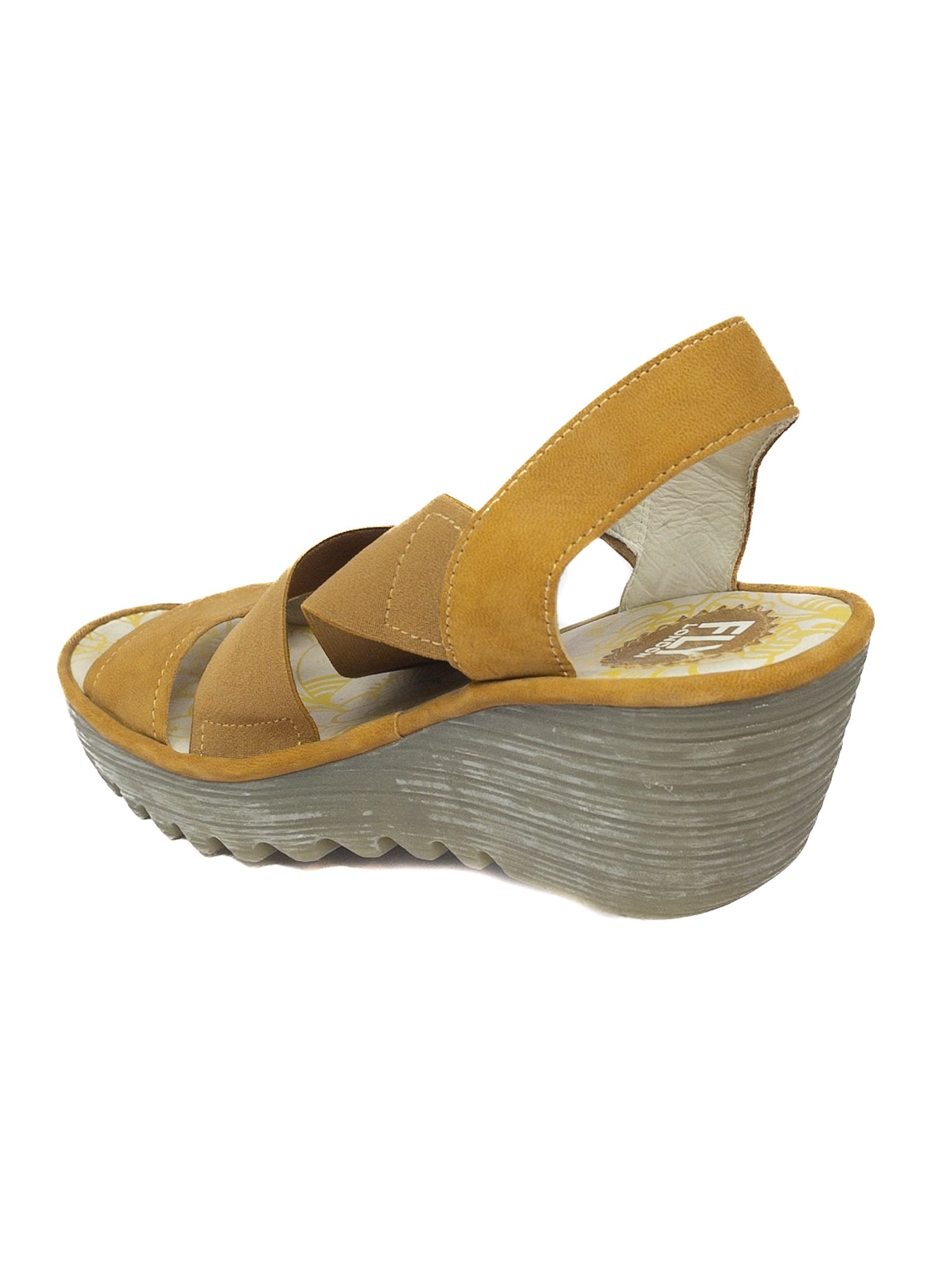 Fly London Ochre Strappy Suede 10 Sandals