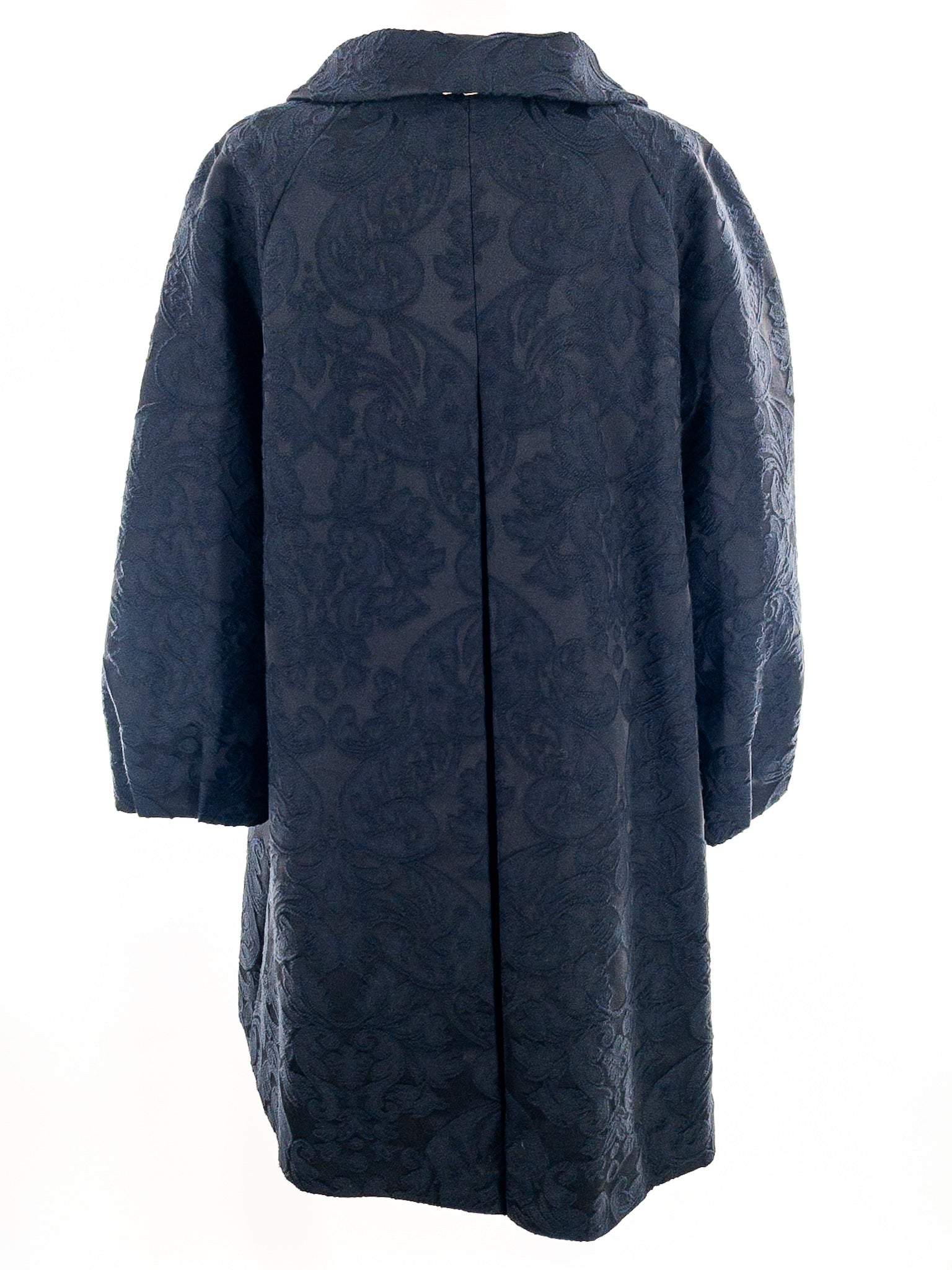 Victor Black Brocade Polyester Blend Size 12 Coat