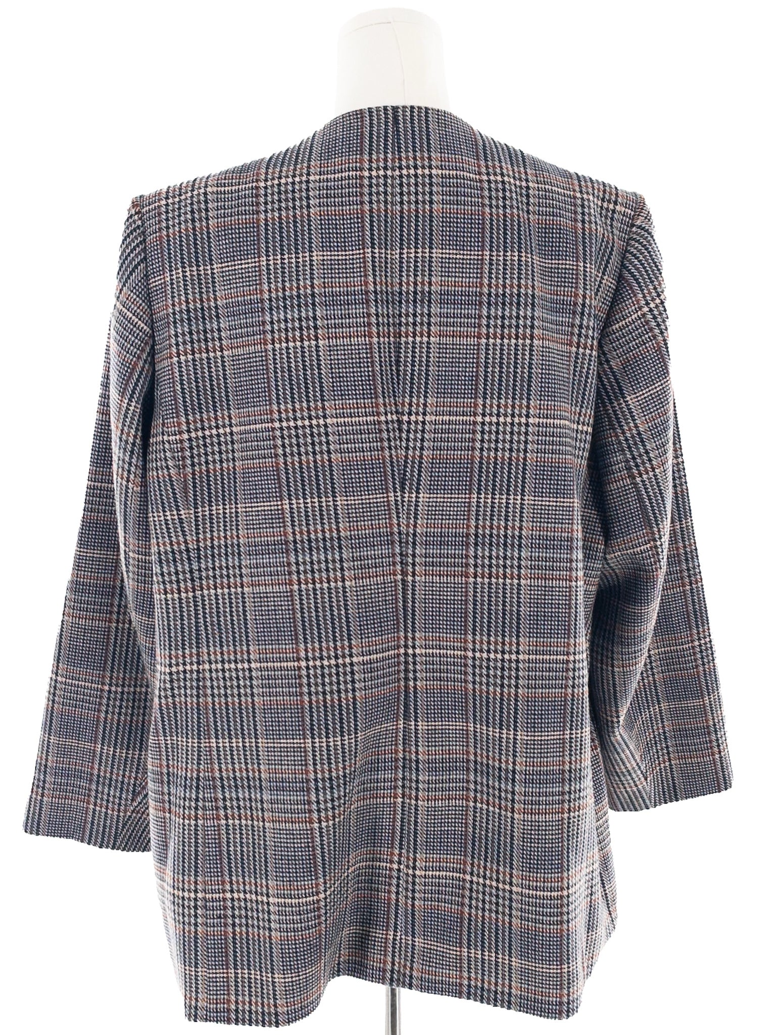 Calvin Klein Multi-Color Plaid Polyester Size 18 Blazer