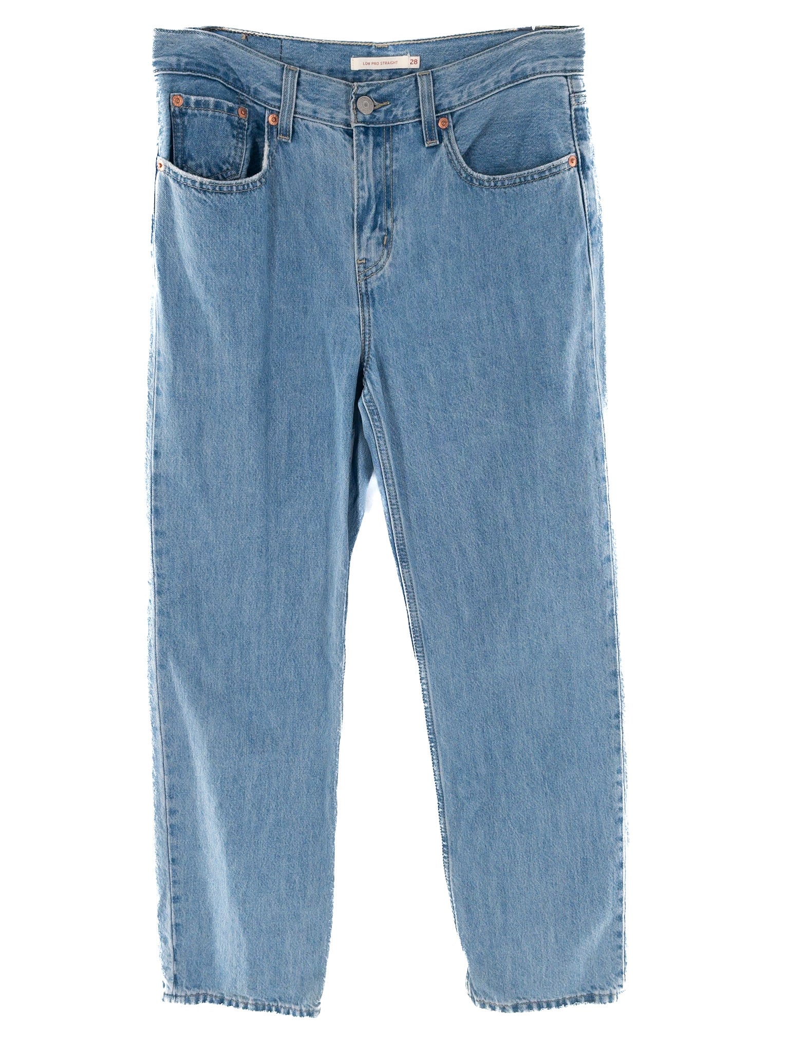 Levi Light Blue Washed Cotton Straight Size 6 Jeans