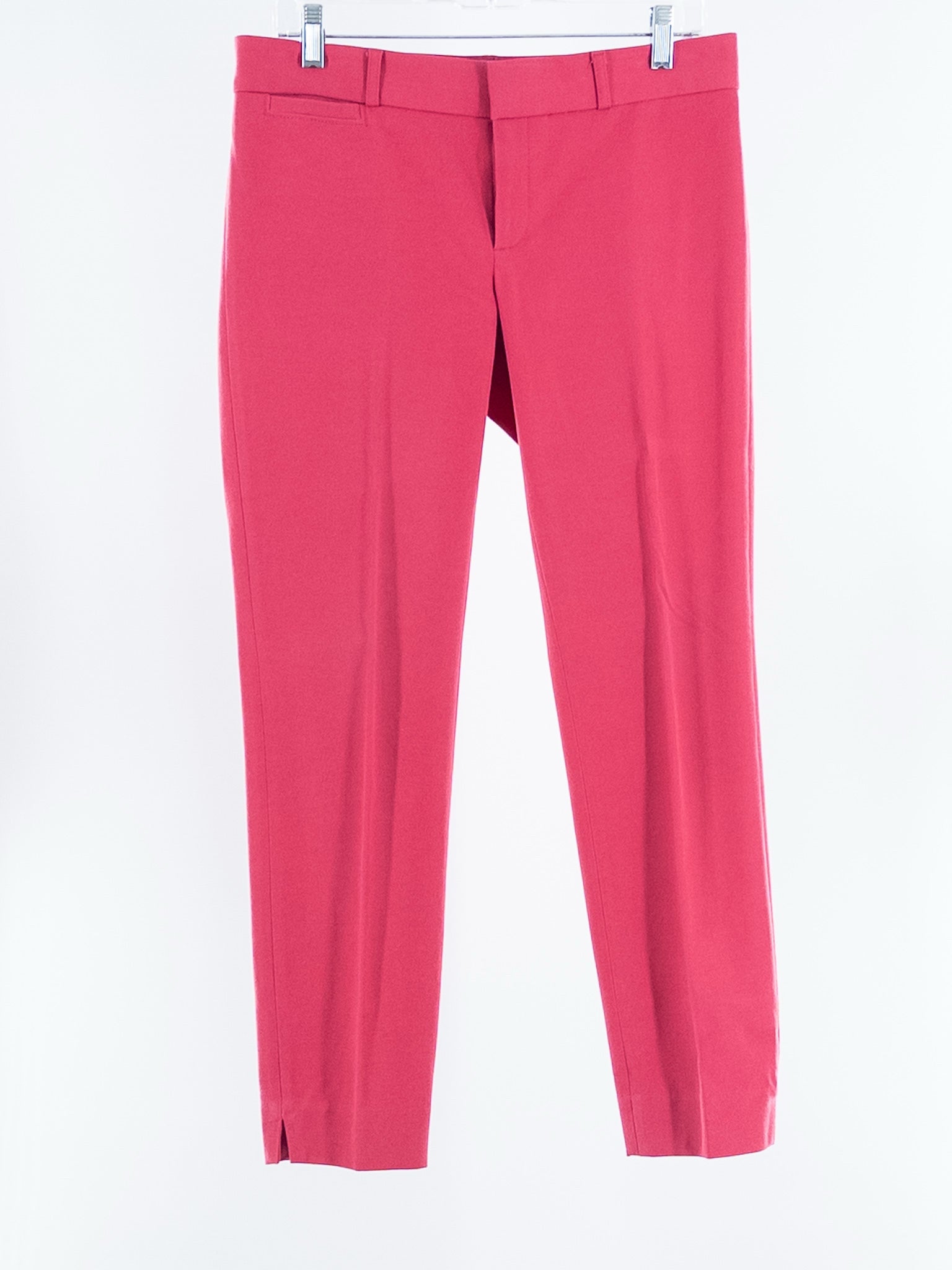 Banana Republic Hot Pink Flat Front Cotton Blend Slim Size 6 Pants