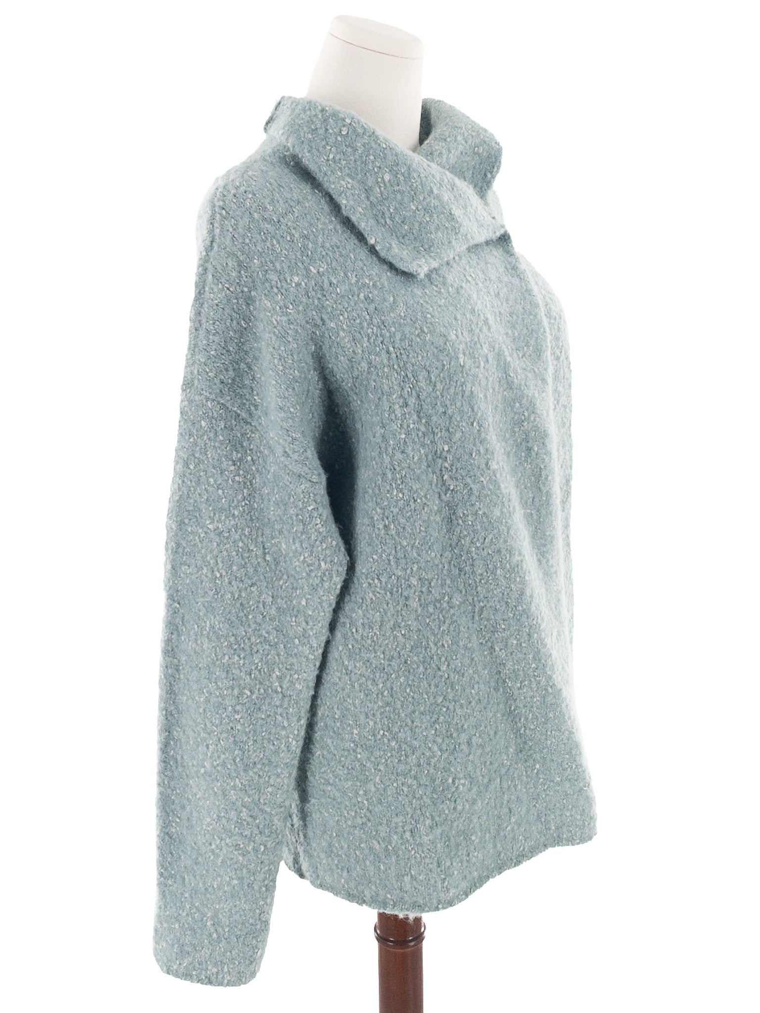 Eileen Fisher Robins Egg Fleck Wool Size L Cardigan