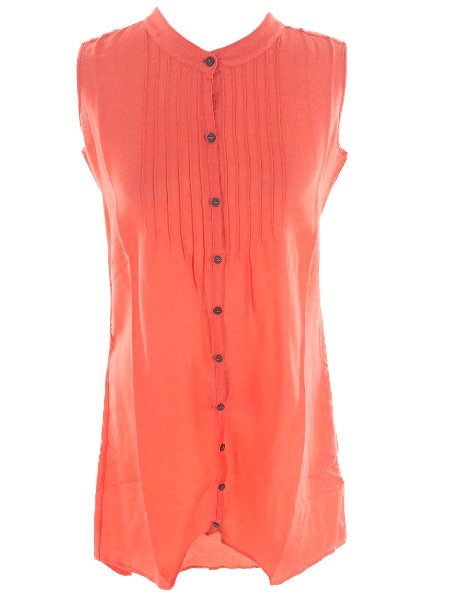 Emu Coral Pleat Wool Silk Size XS Tunic