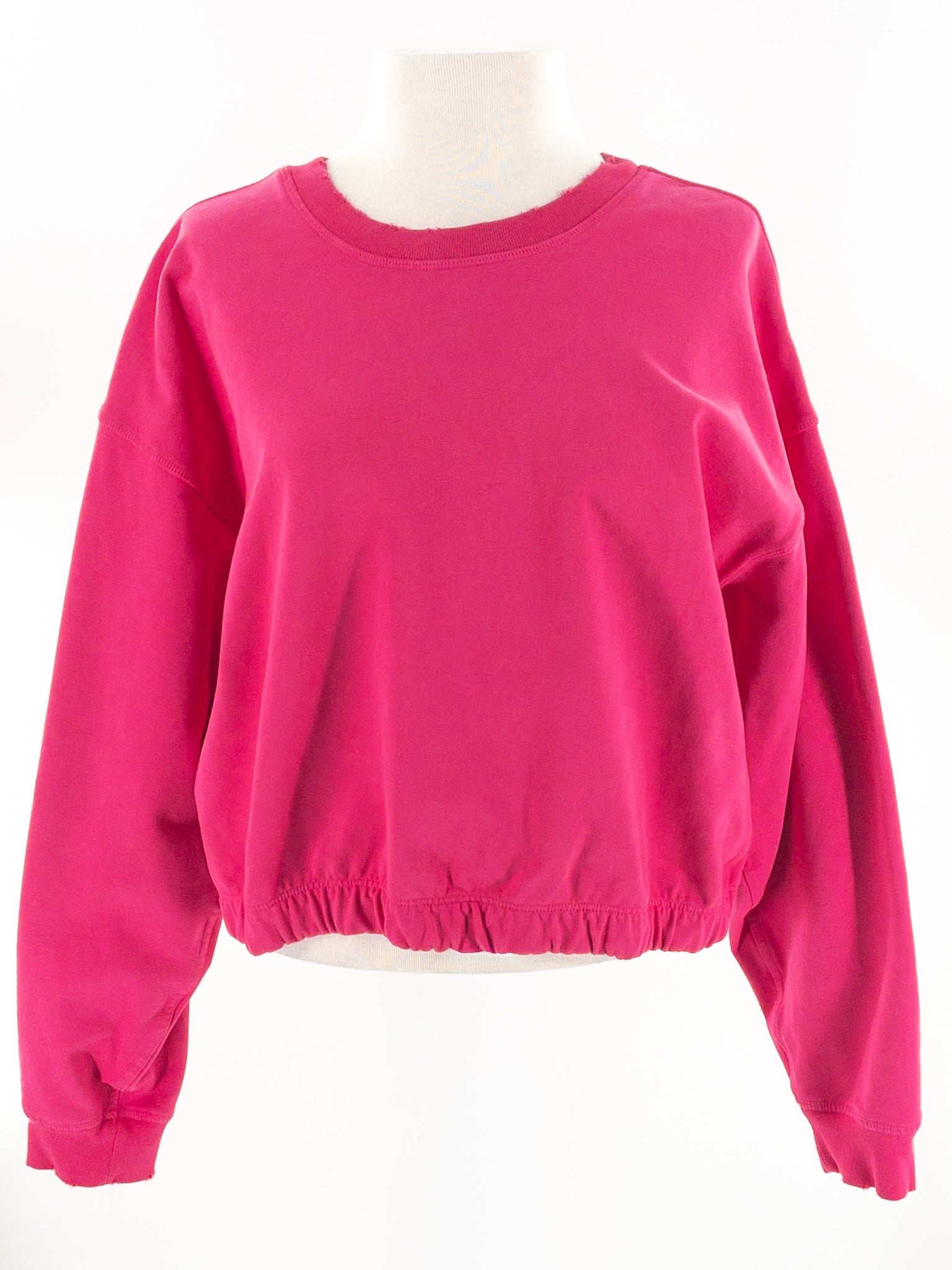 AMO Pink Scoop Neck Cotton Size M Sweatshirt