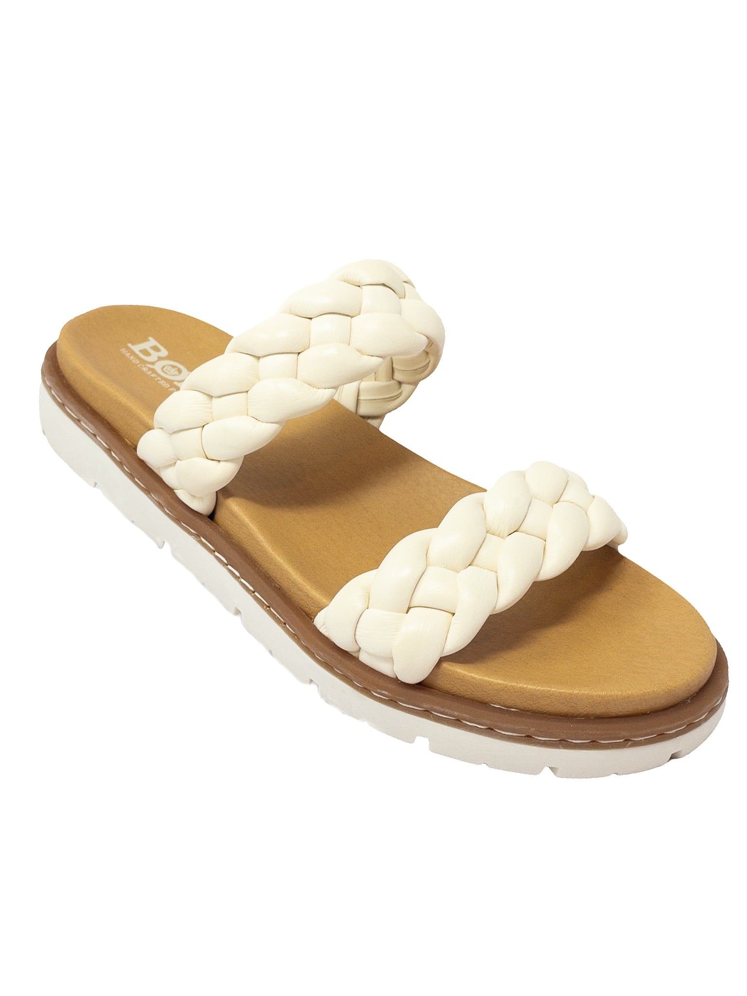 Born Cream Braid Leather 9 Sandals