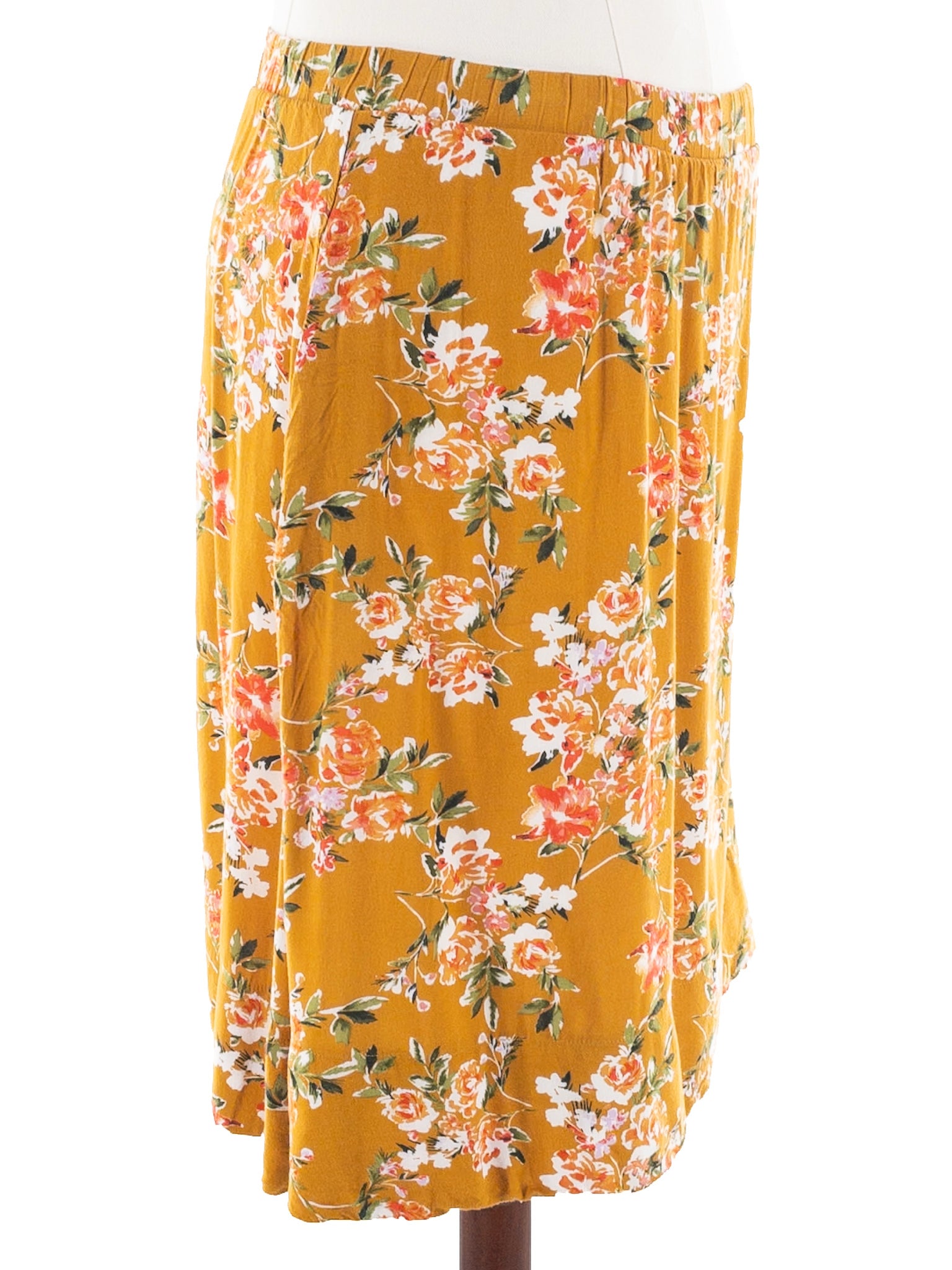 Renee C Ginger Print Rayon Size M Skirt