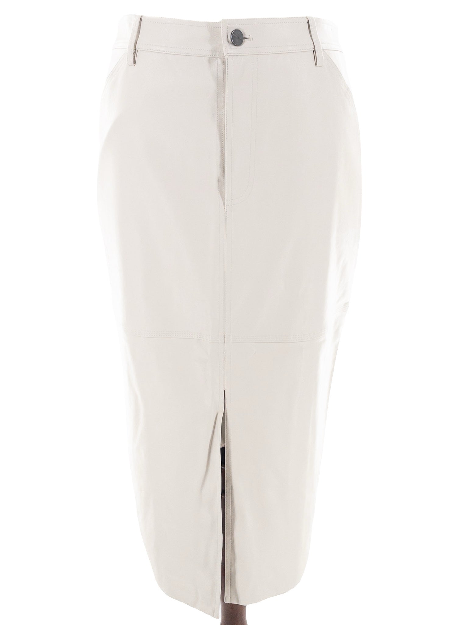 Sanctuary Cream Faux Leather Polyurethane Size 12 Skirt
