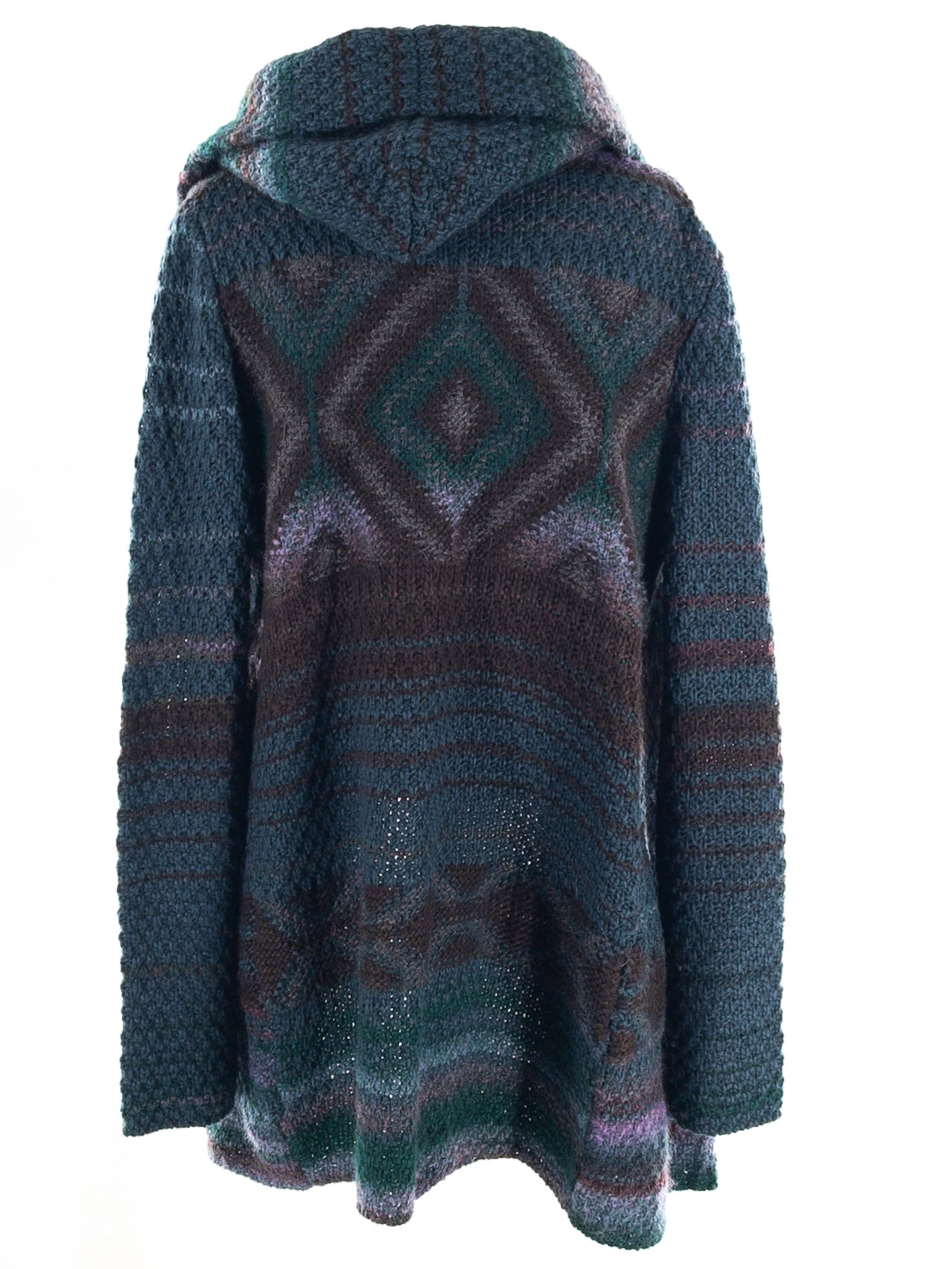 Rachel Roy Teal Multi Marled Wool Blend Size L Cardigan