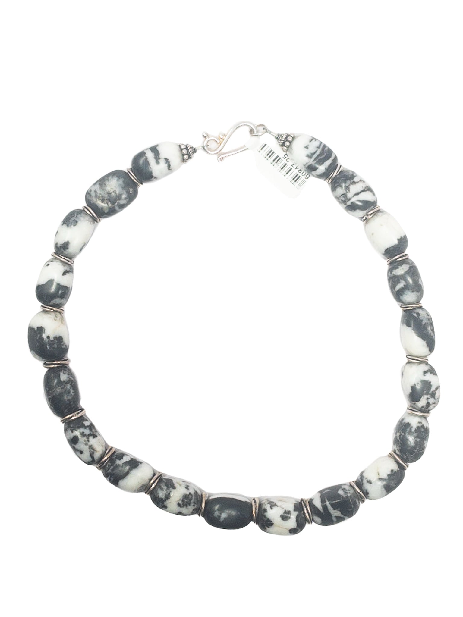Gray White Marble Necklaces