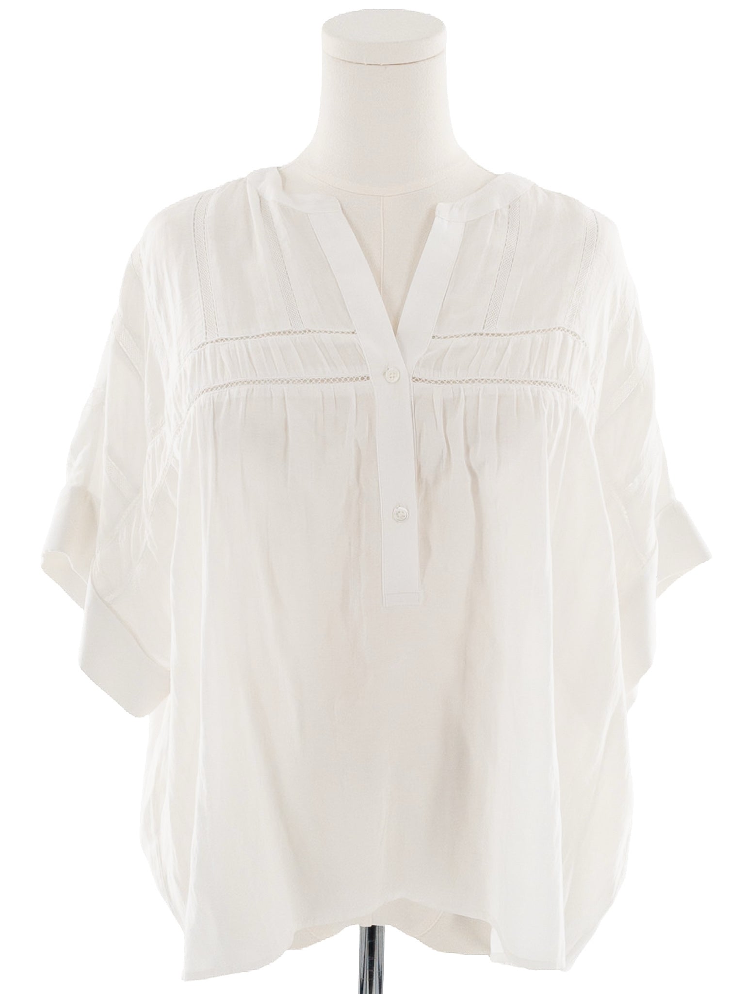 Madewell White Eyelet Short Sleeve Size XL Blouse