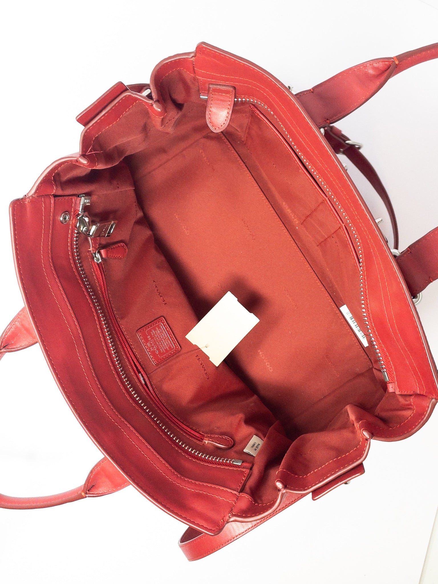 Coach Red Pebble Leather Purse