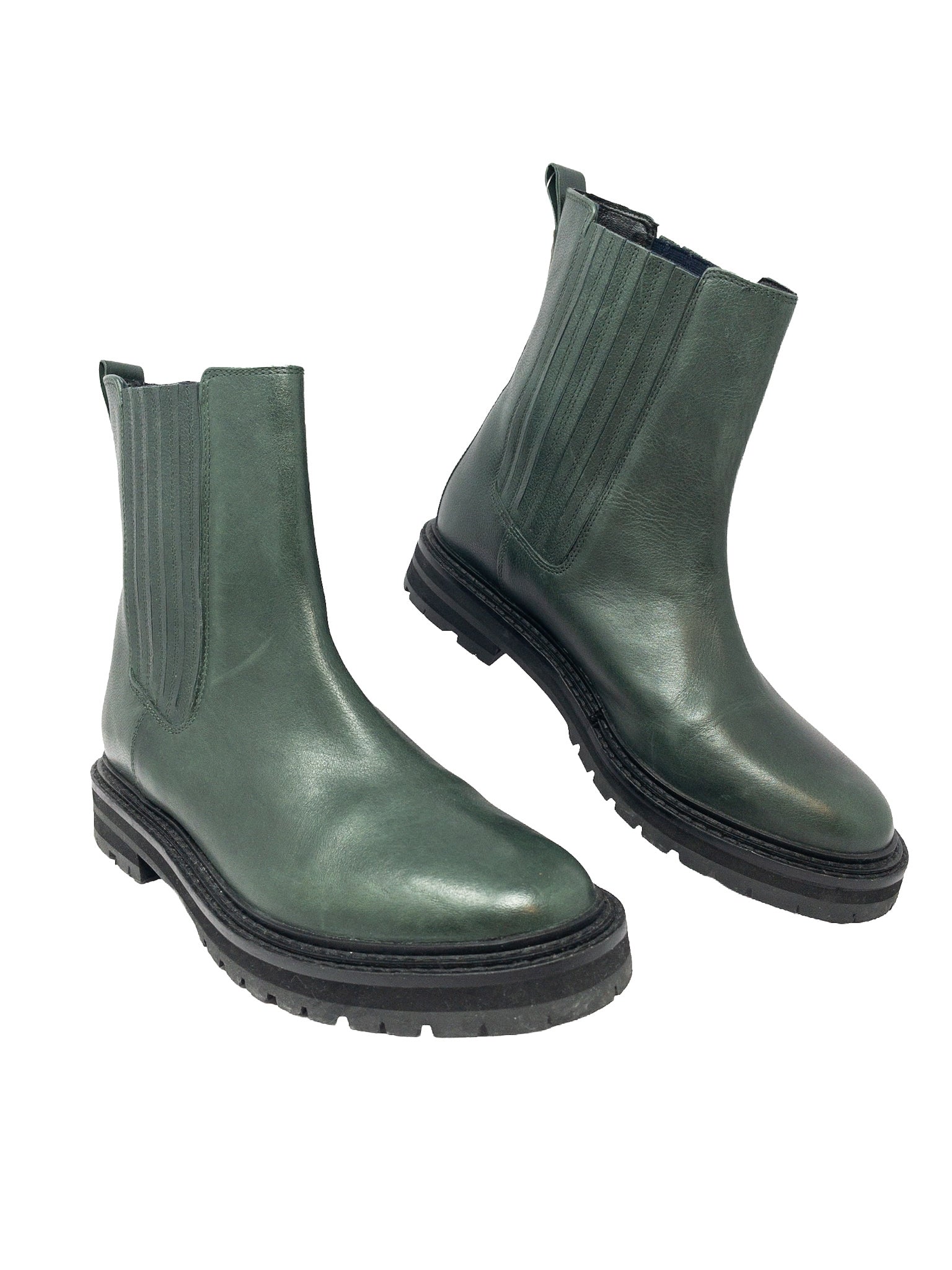 Boden Forest Green Leather 11 Bootie