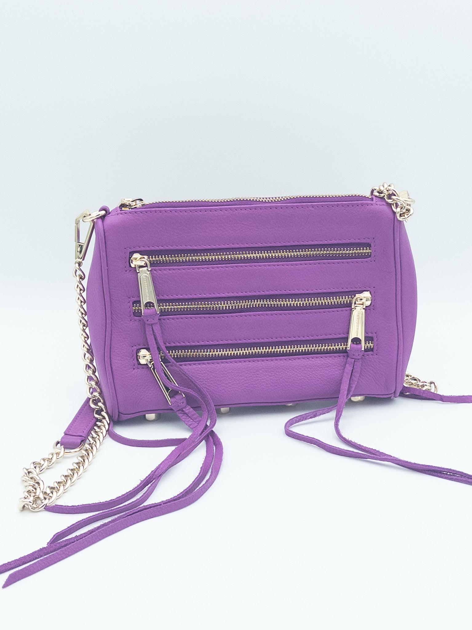 Rebecca Minkoff Purple Pebble Leather Cross Body