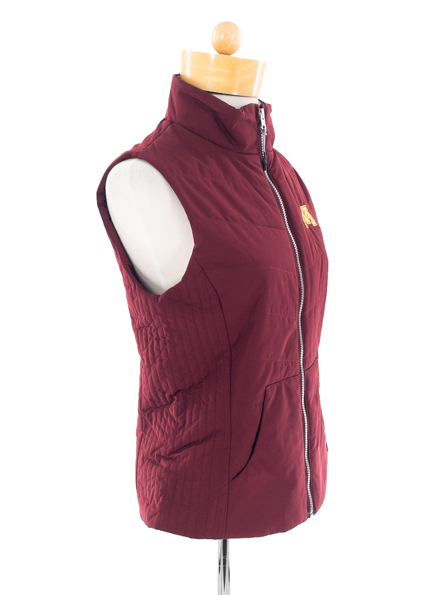 Under Armor Maroon Logo Polyester Blend Size S Vest