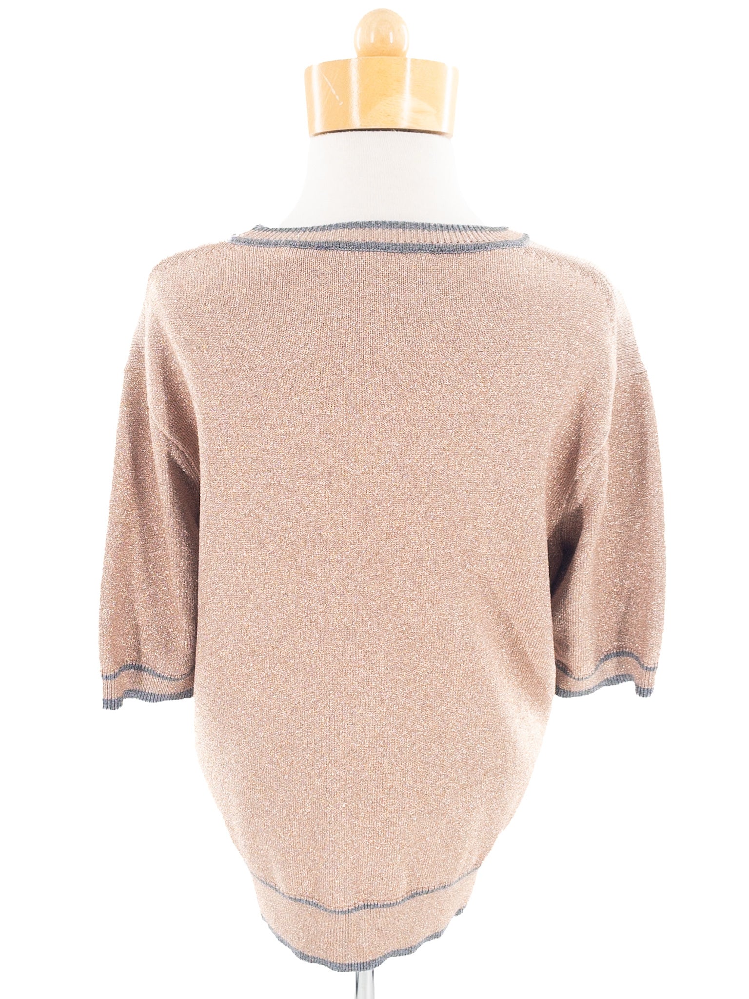 Marc Jacobs Pink Gray Metallic Viscose Blend Size M Sweaters