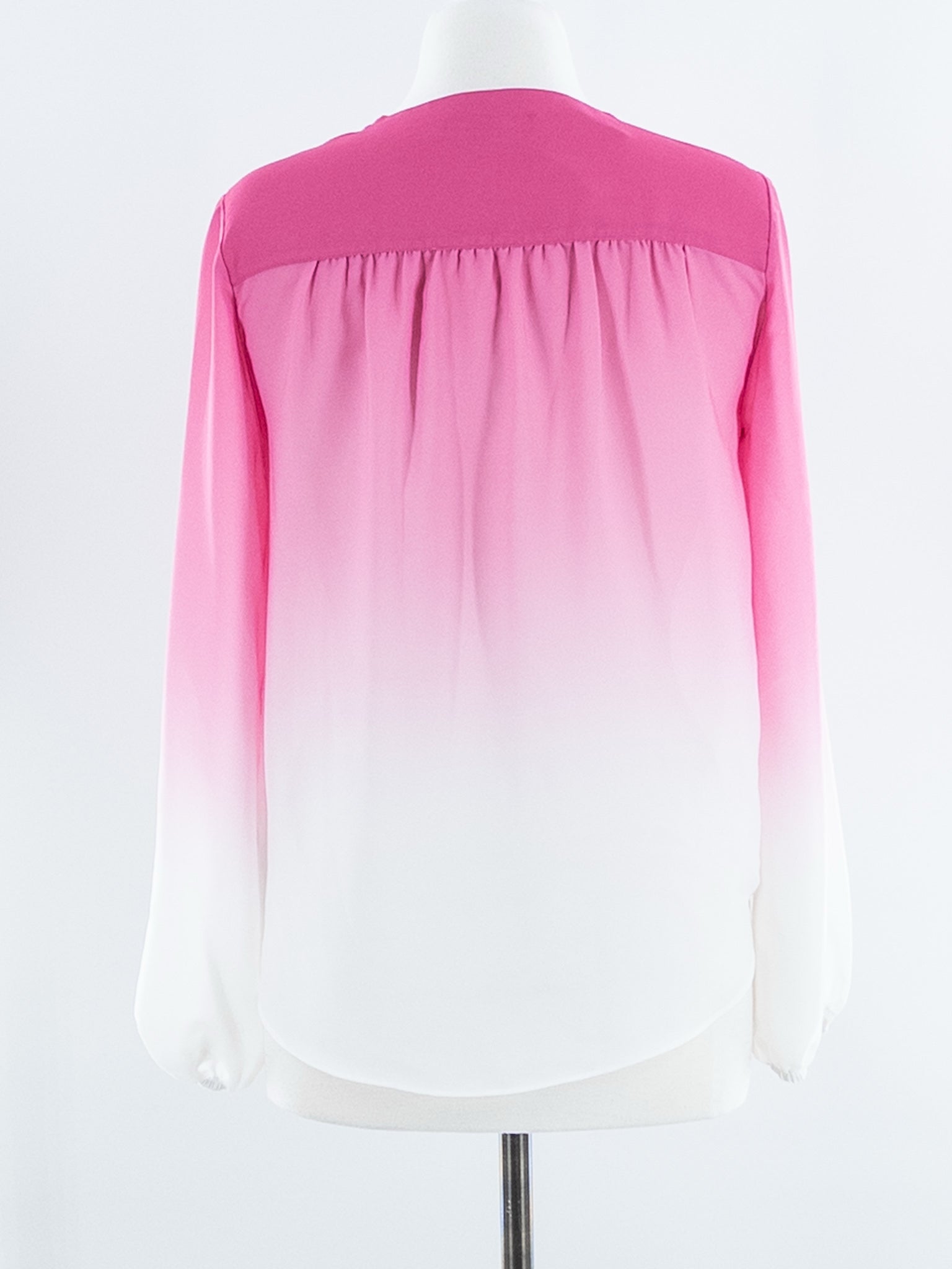 INC Pink Ombre Polyester Long Sleeve Size XS Blouse