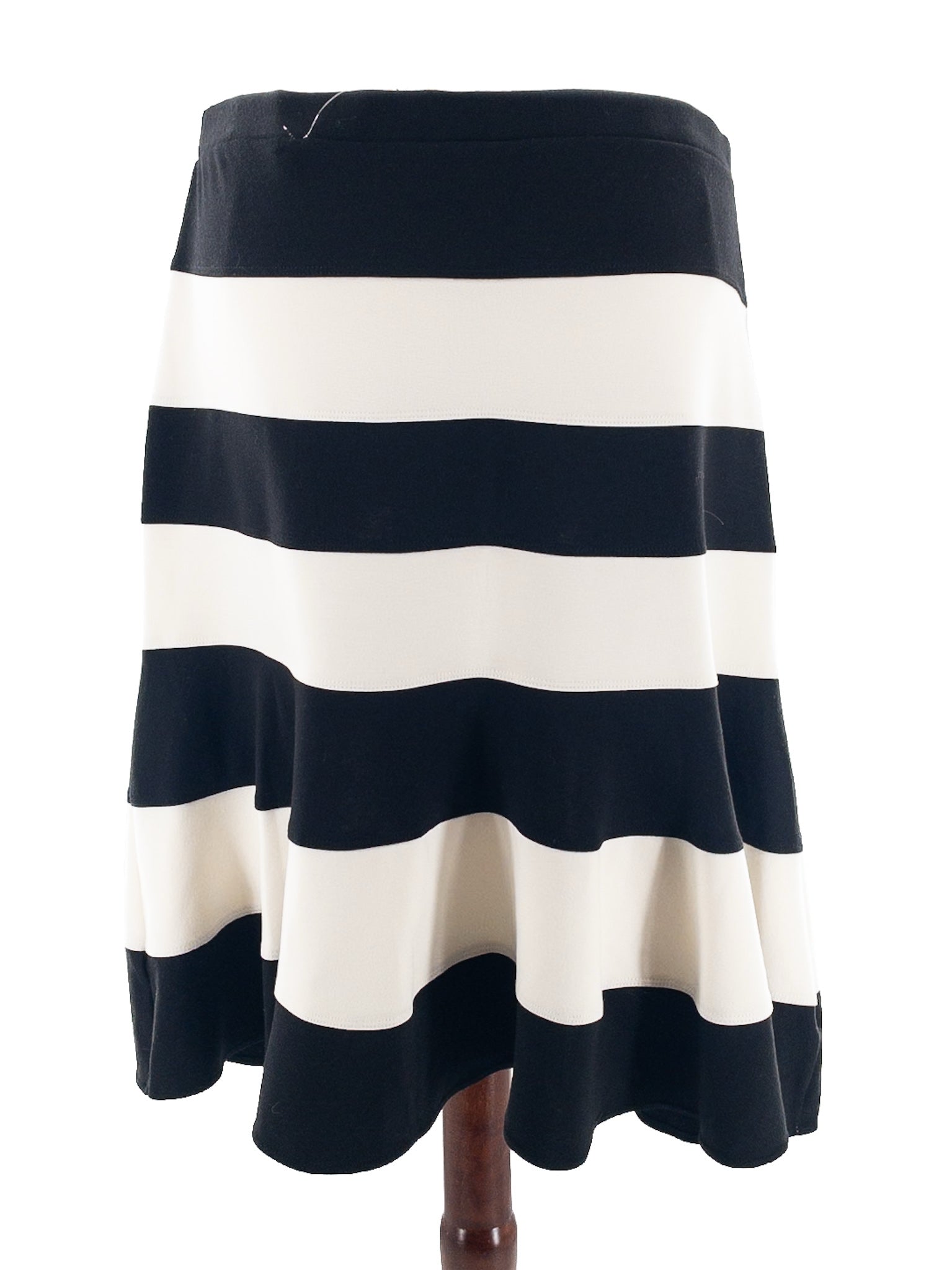 Cupio Black Cream Stripe Stretch Size XL Skirt